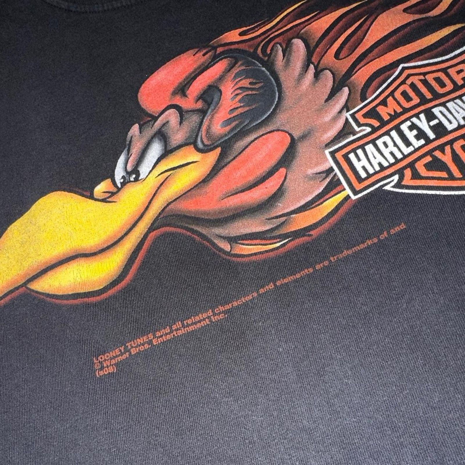 Harley Davidson Vintage 2008 Harley Davidson Looney Tunes LS Tee Flame sz L Size US L / EU 52-54 / 3 - 5 Thumbnail