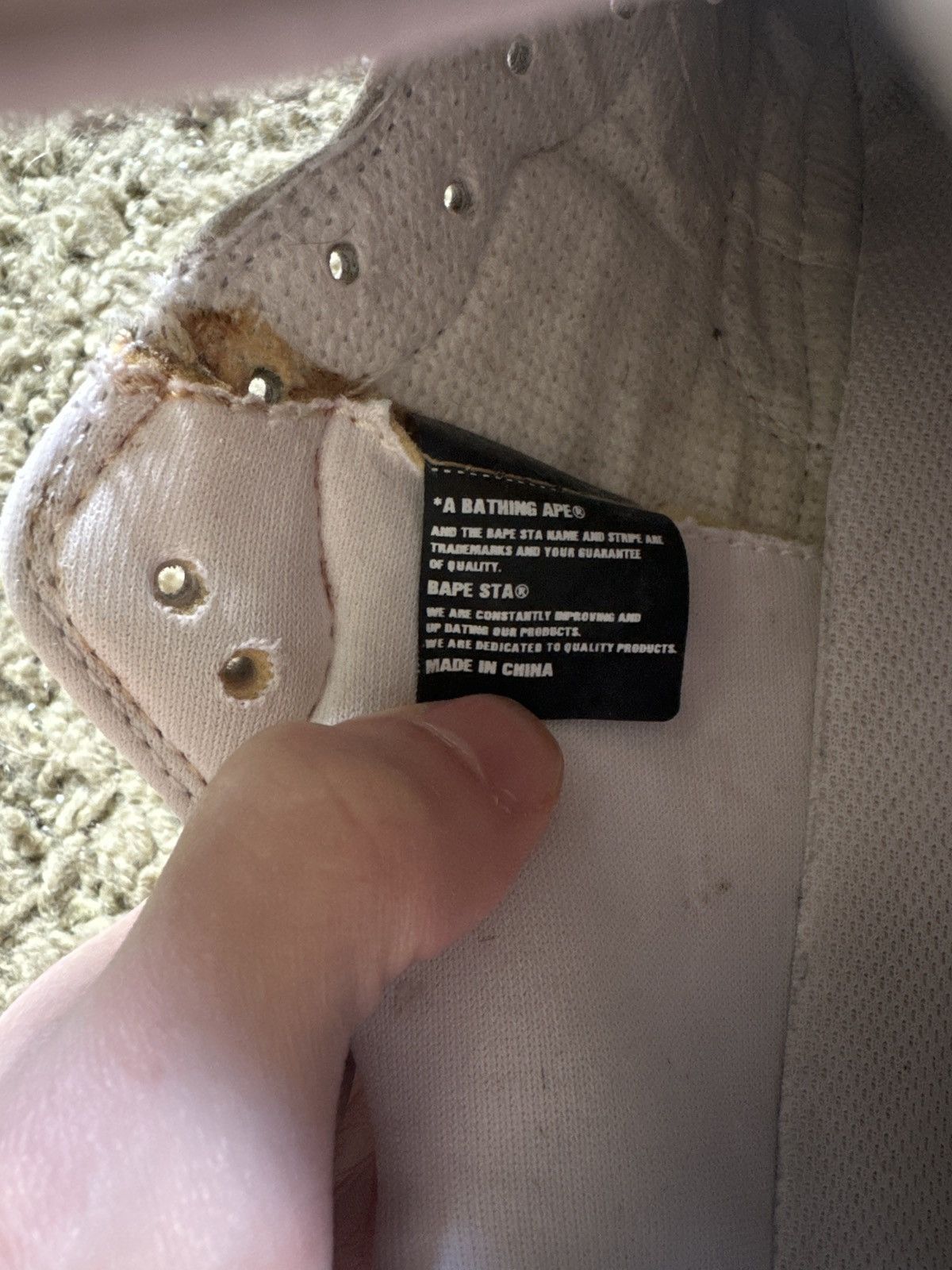Bape VERY WORN Rare Bapesta READ DESCRIPTION Size US 9.5 / EU 42-43 - 3 Thumbnail