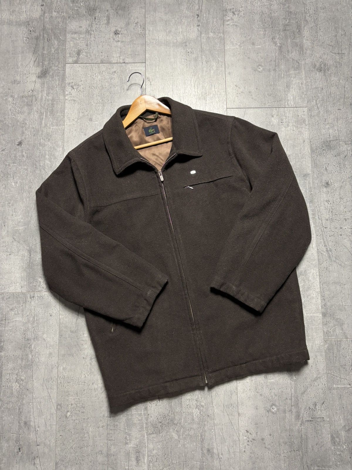 Lacoste Vintage Lacoste Brown Wool Jacket Size US XL / EU 56 / 4 - 9 Thumbnail