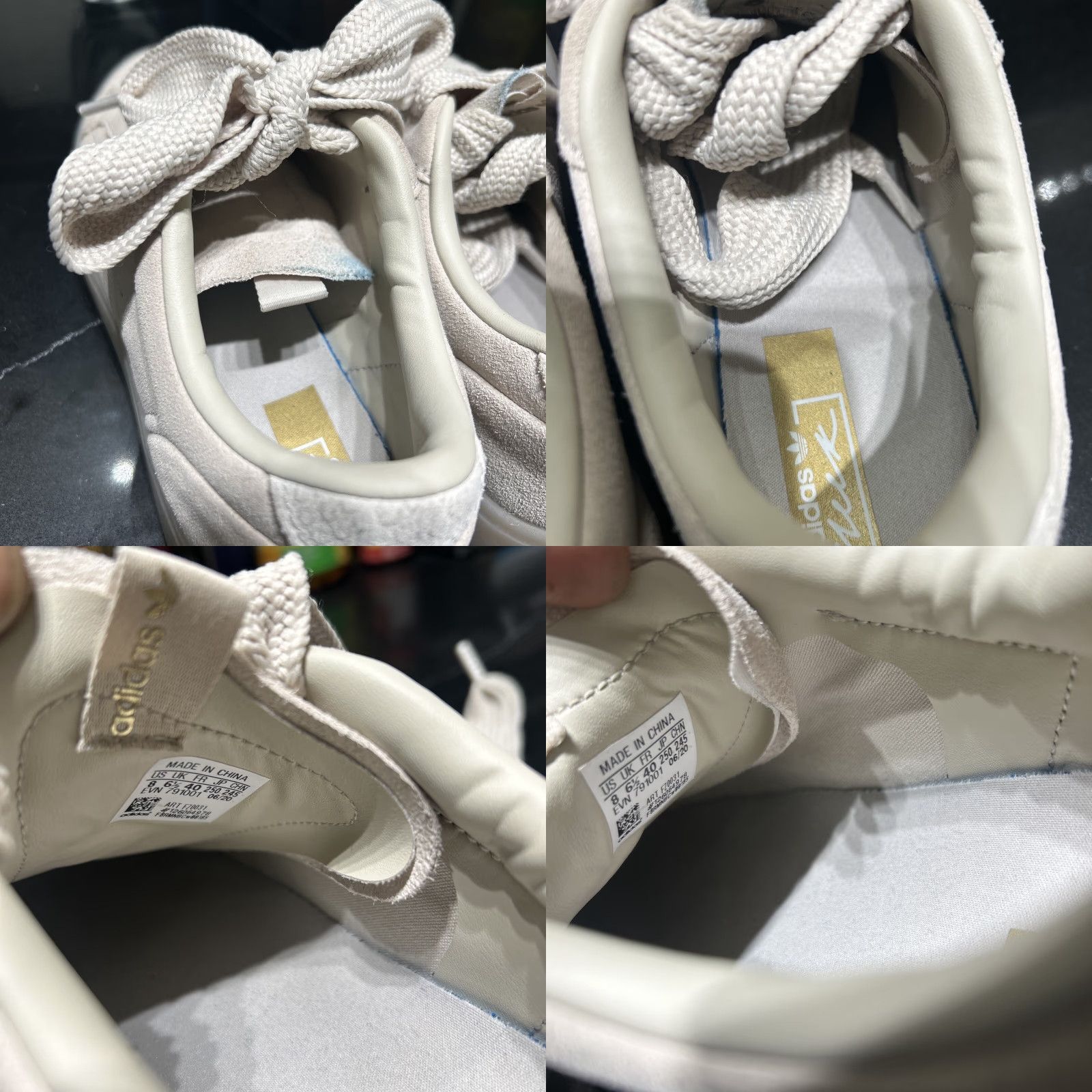Adidas Adidas Sleek Sneakers Womens Cream Suede Lace Up White Leather Casual sneakers - US 8 / UK 6.5 / EU 40 - Excellent Cond Womens Sneakers Size US 7 / IT 37 - 8 Thumbnail