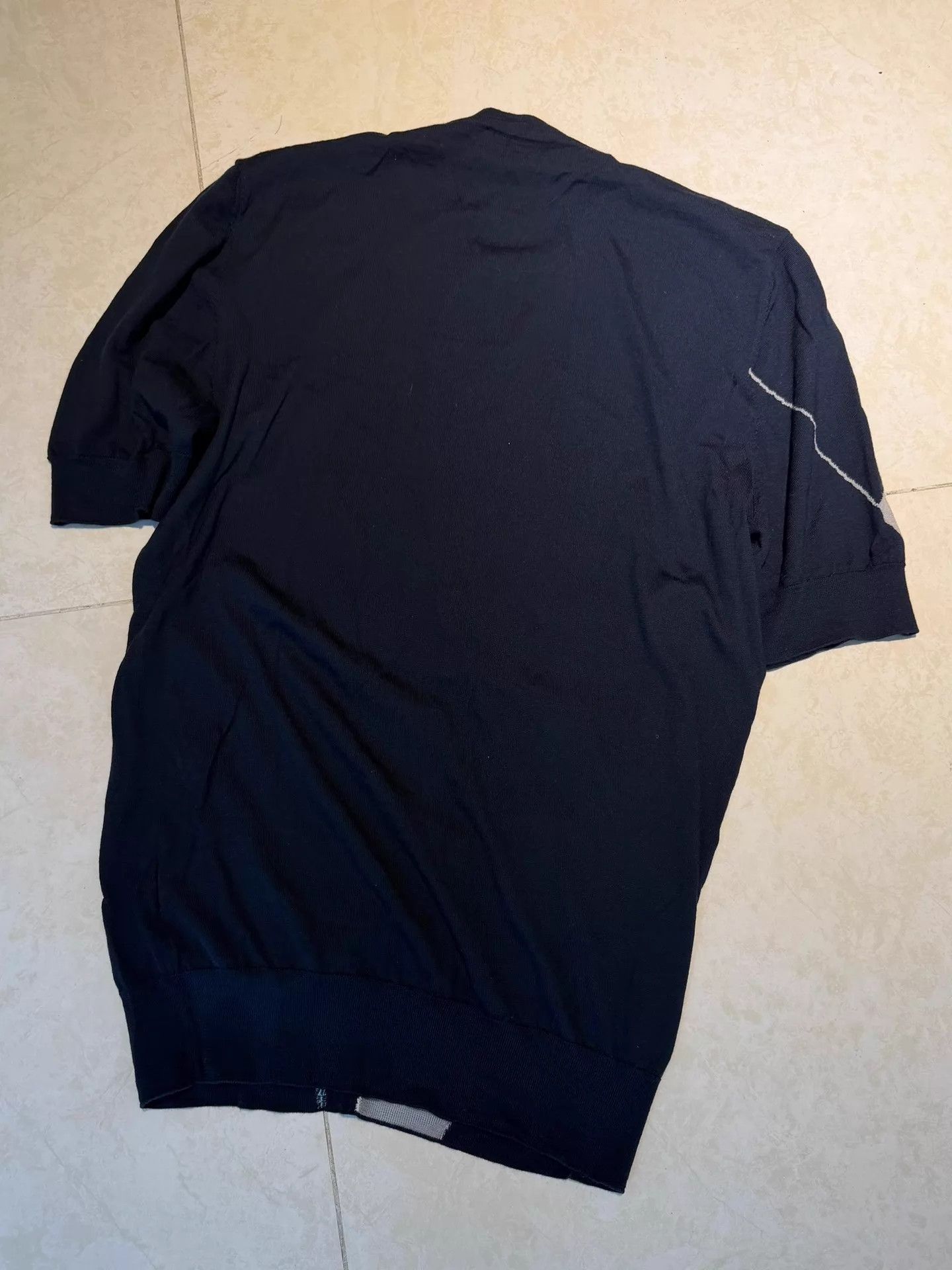 Hermes Hermes Cashmere-Silk Knit Crewneck Tee Navy Gray Colorblock Size US S / EU 44-46 / 1 - 4 Thumbnail