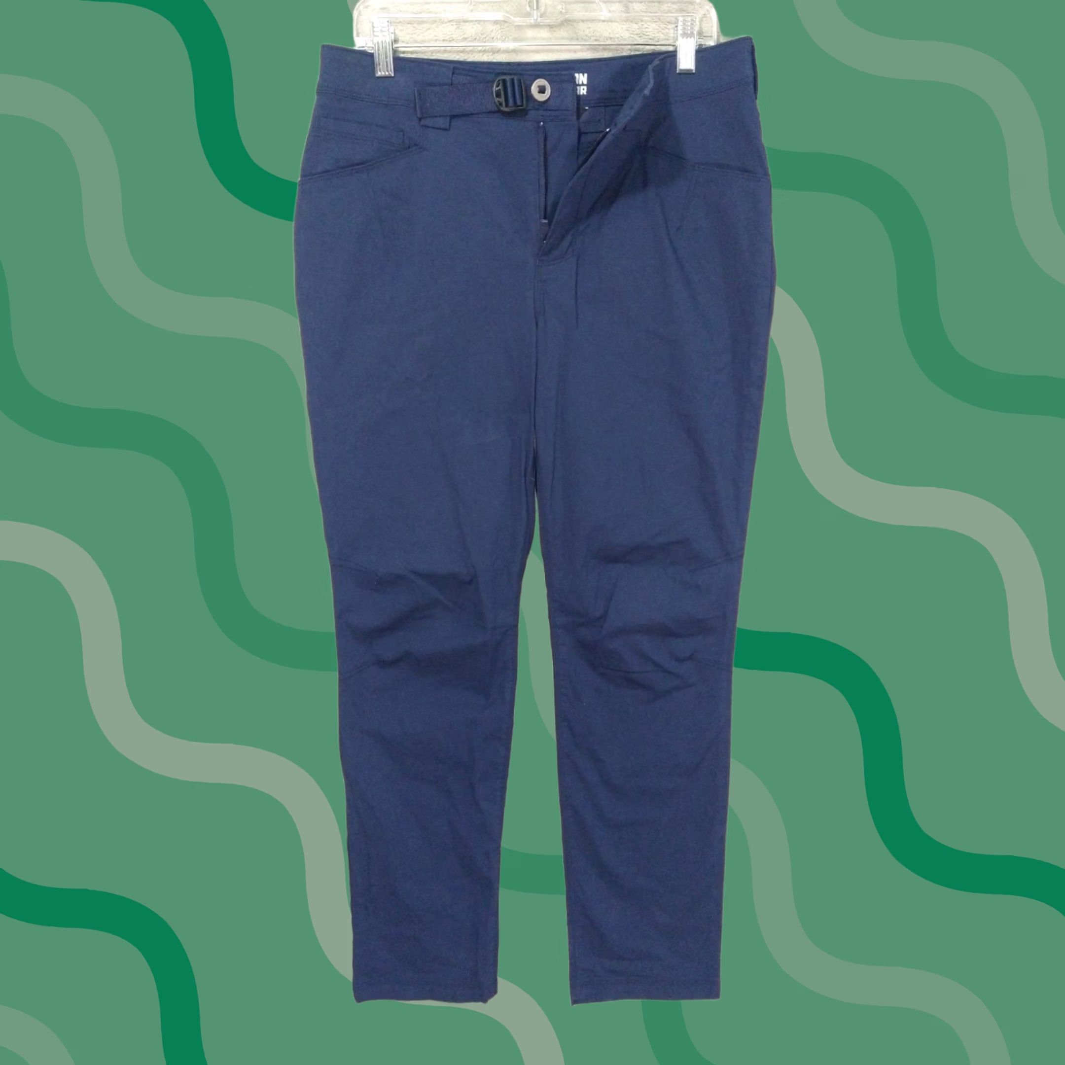 CO Duluth Trading Co Alaskan Hardgear Pants Womens 10 Blue Slim Leg Free Rein Chino AKHG Size 32" / US 10 / IT 46 - 1 Thumbnail