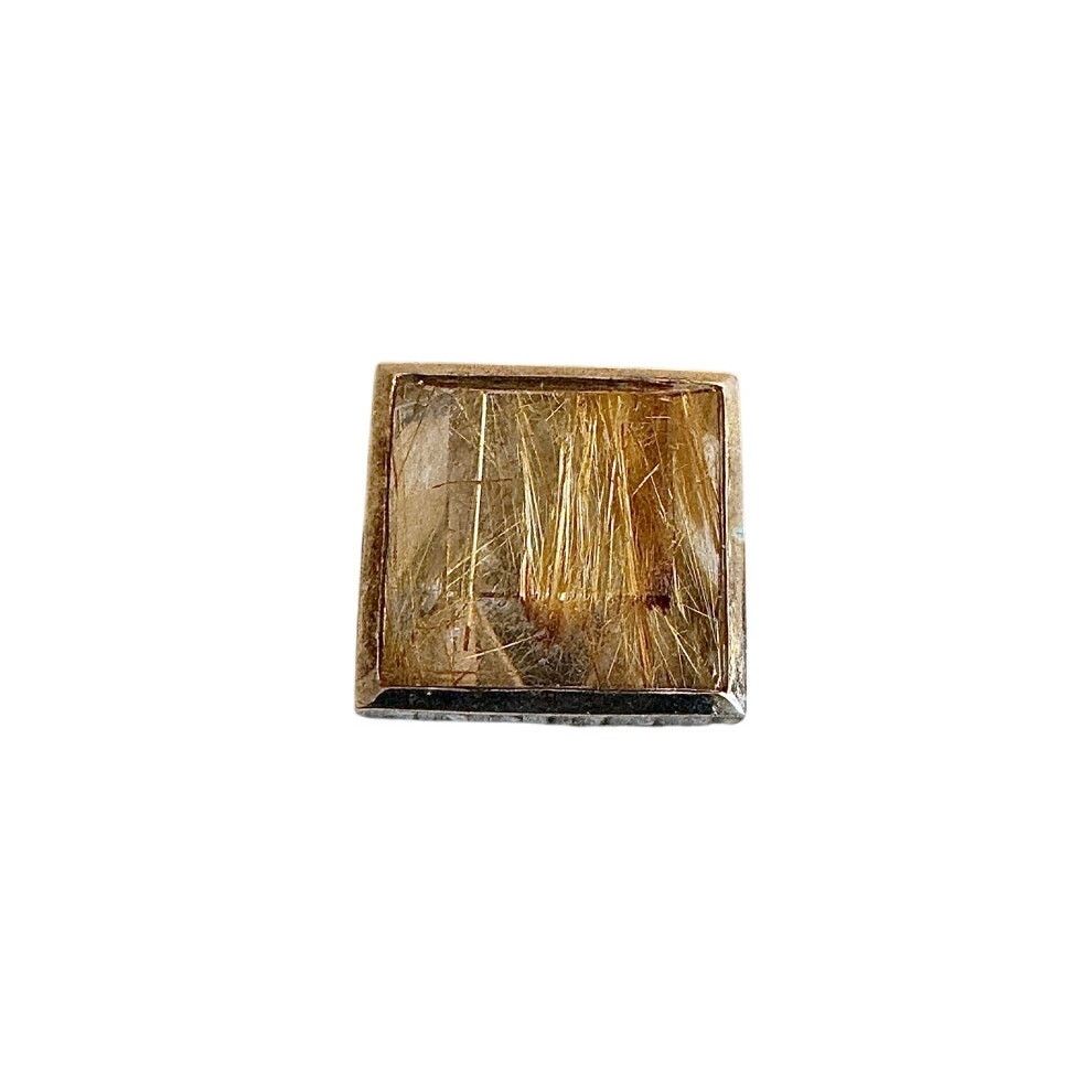 Other Yael Sonia Silver Rutilated Quartz Square Step-Cut Pendant Size ONE SIZE - 2 Thumbnail