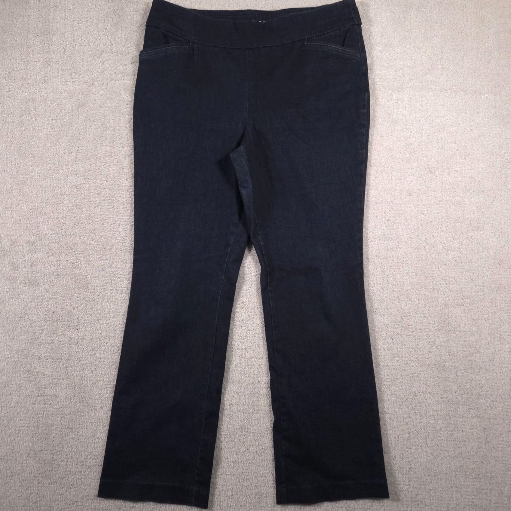 Croft & Barrow Croft & Barrow Pants Womens 12 Effortless Stretch Denim Pull On Straight Leg Size 34" / US 12 / IT 48 - 2 Thumbnail
