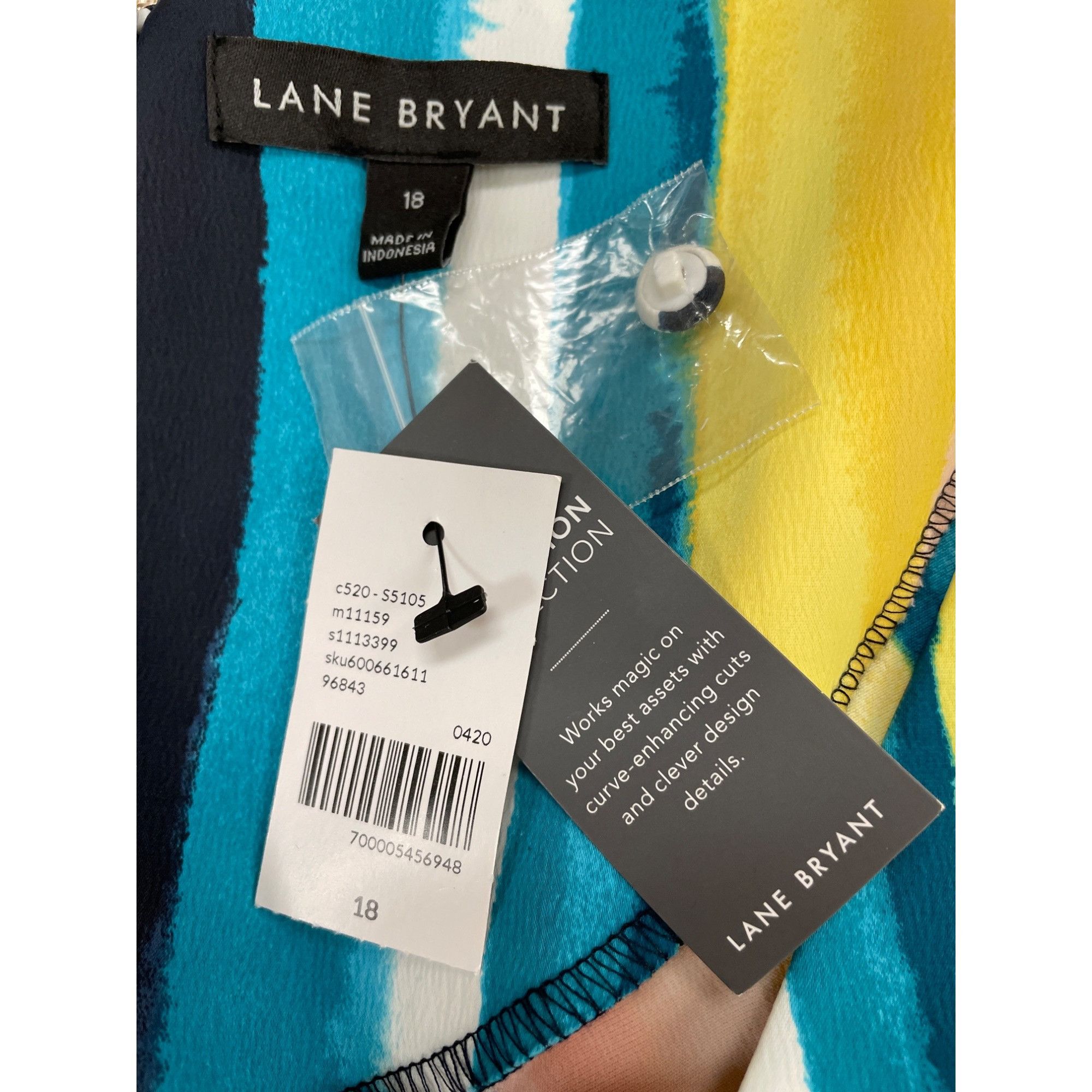 Other Lane Bryant Womens Colorful Belted Blouse Size 18 SKU 1572 Size XXL / US 16-18 / IT 52-54 - 3 Thumbnail