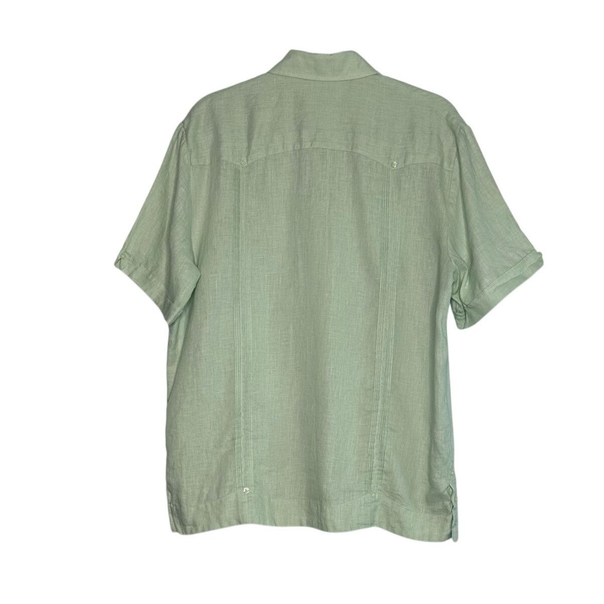 Cubavera Cubavera light green linen short sleeves shirt size medium Size US M / EU 48-50 / 2 - 18 Thumbnail