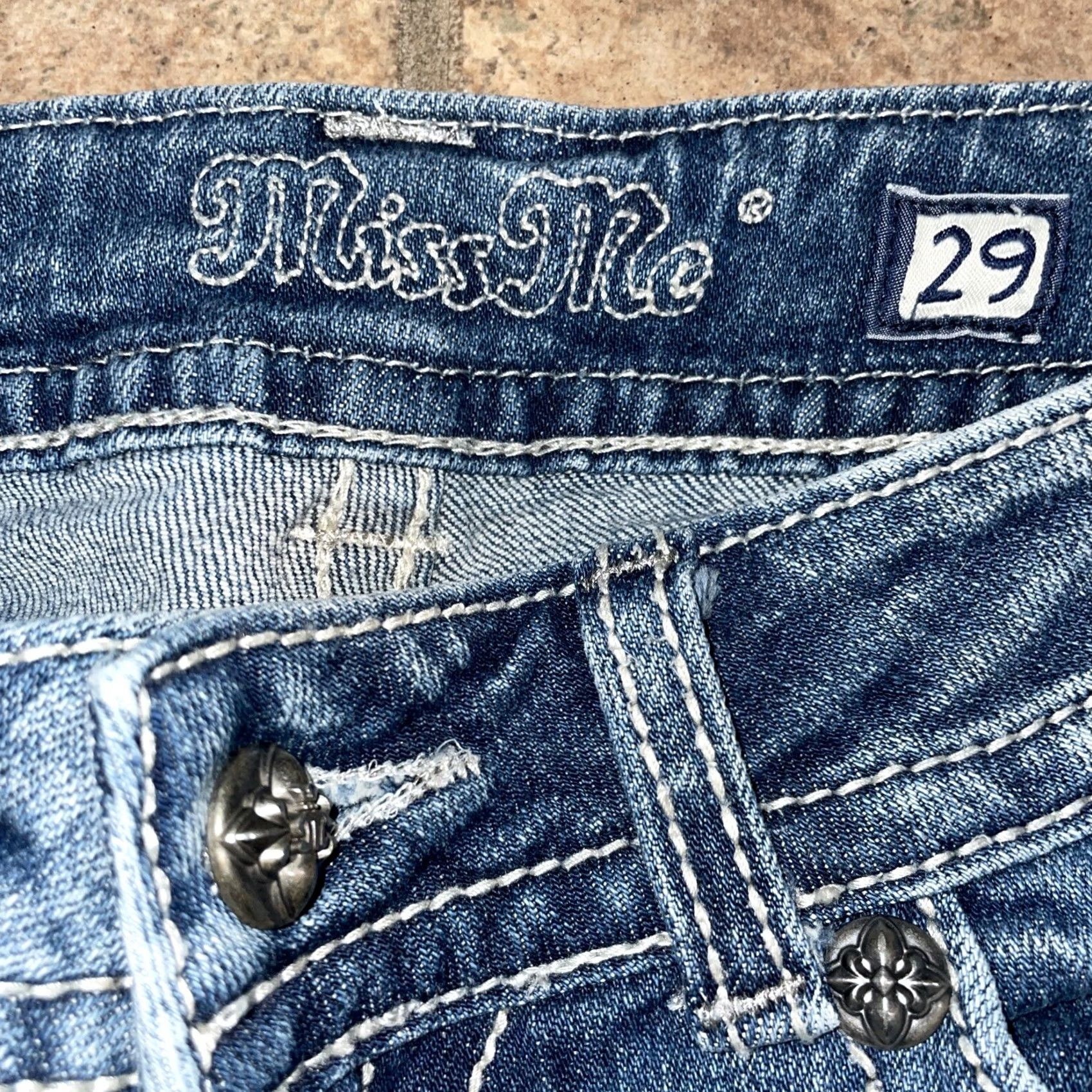 Miss Me Miss Me Jeans Bootcut Womens 27 34” Inseam Blue Size 27 Regular Womens Jeans Size 27" / US 4 / IT 40 - 4 Thumbnail