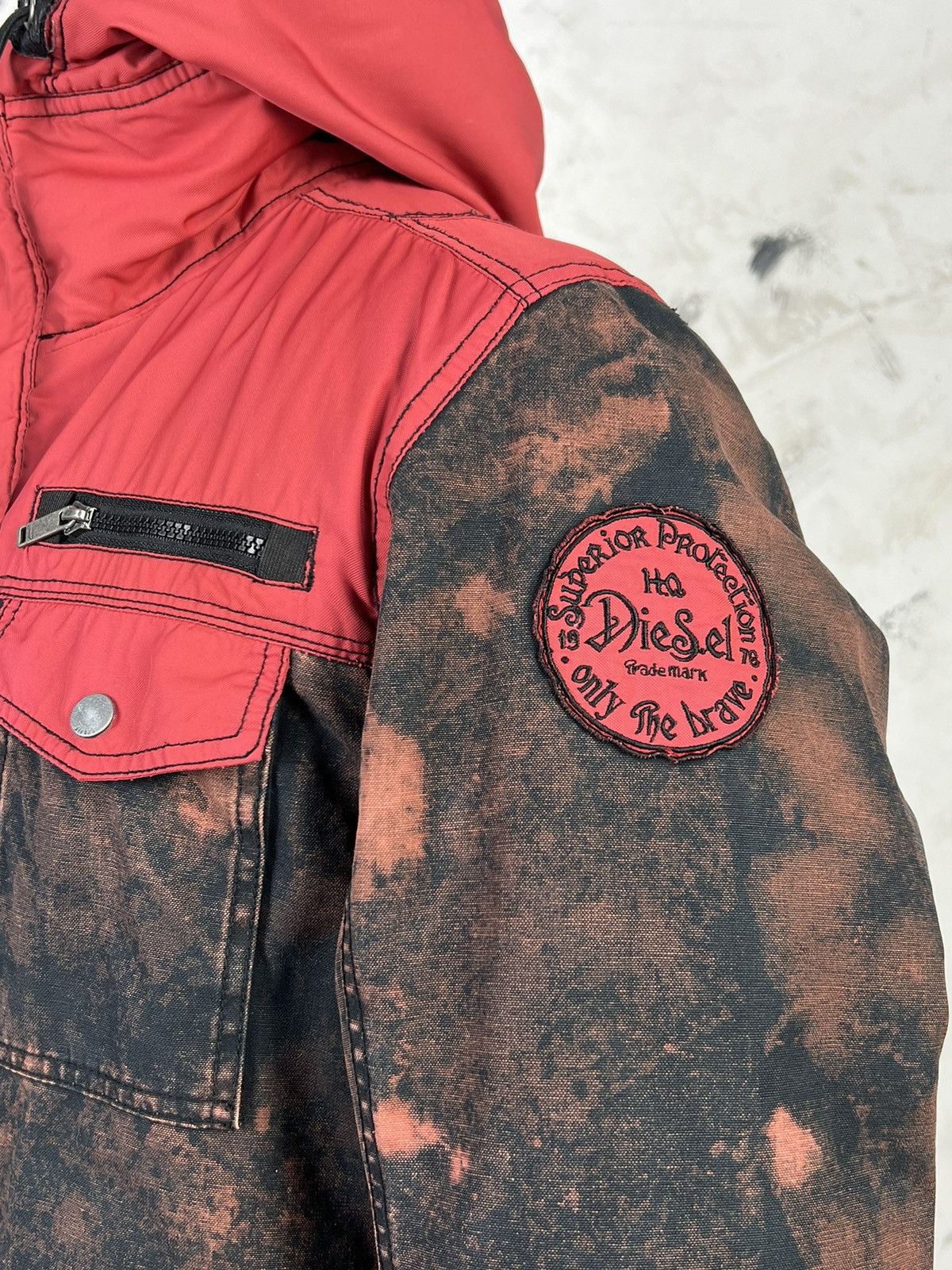 Diesel Vintage Diesel Custom Hooded Jacket Utility Coat Size M - L Size US S / EU 44-46 / 1 - 6 Thumbnail