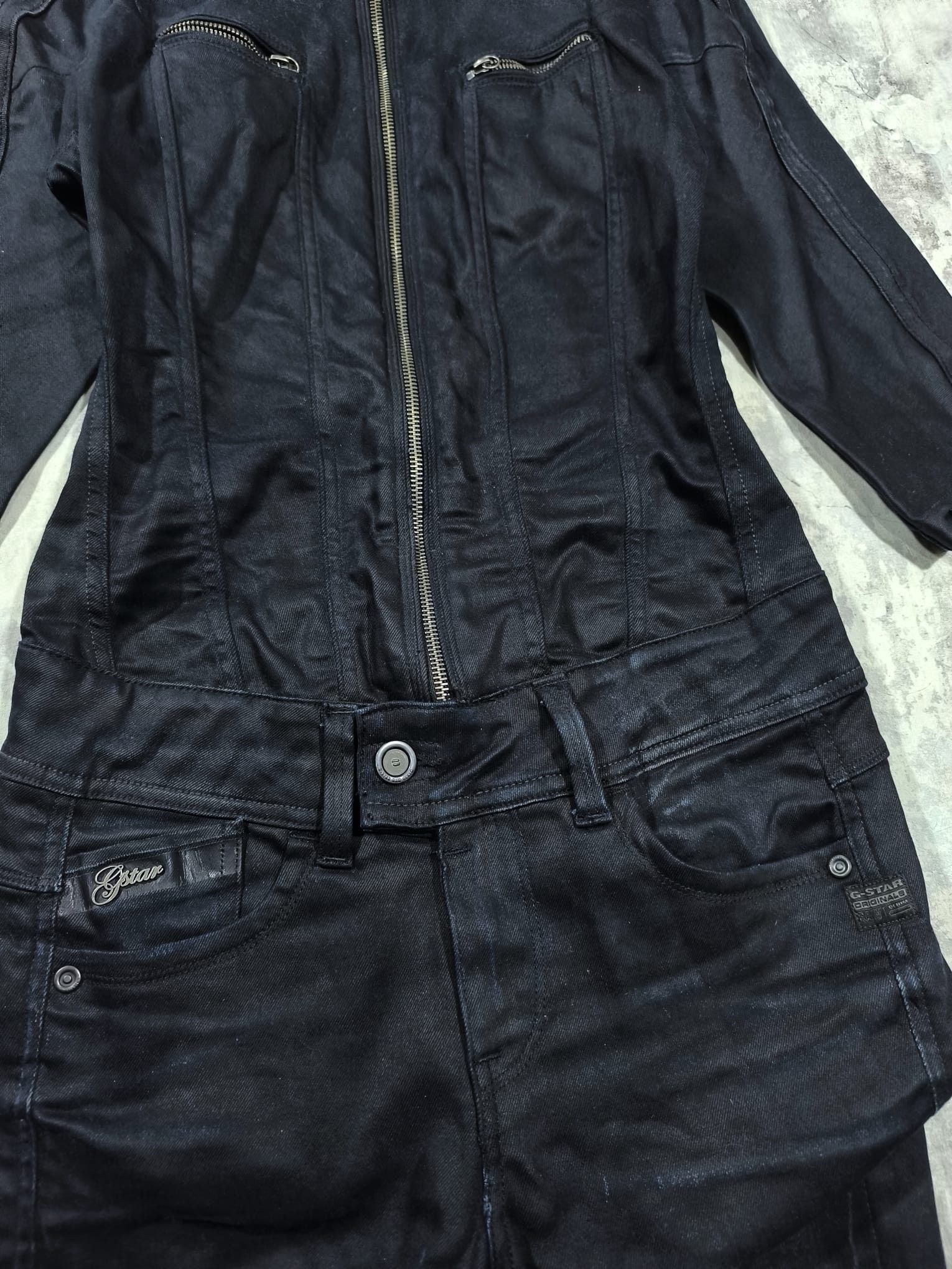 G-Star Gstar Pilot Denim JumpSuit Moto Girl Racer Avantgarde Size 30" / US 8 / IT 44 - 5 Thumbnail