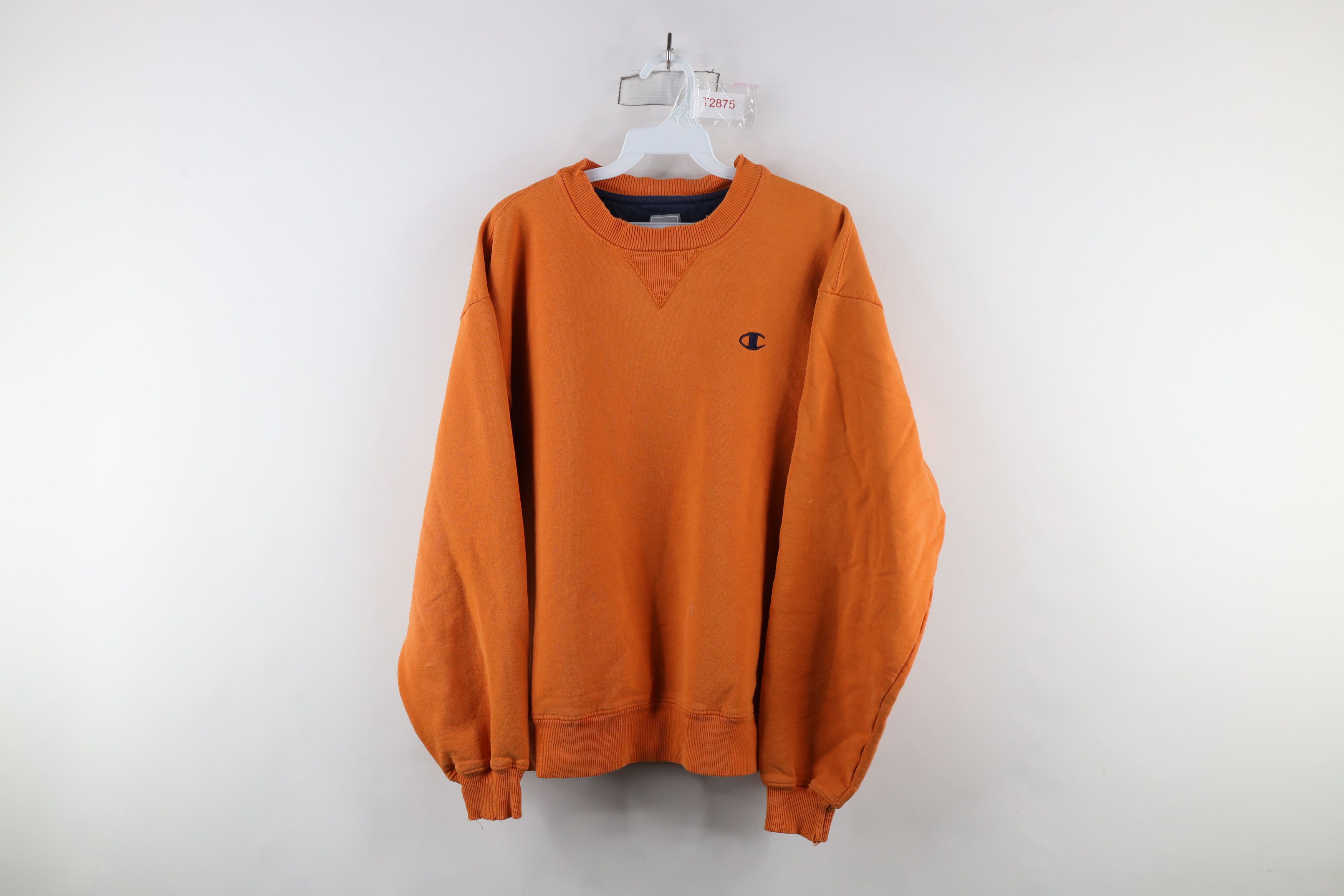 Vintage 90s Champion Boxy Fit Crewneck Sweatshirt Orange