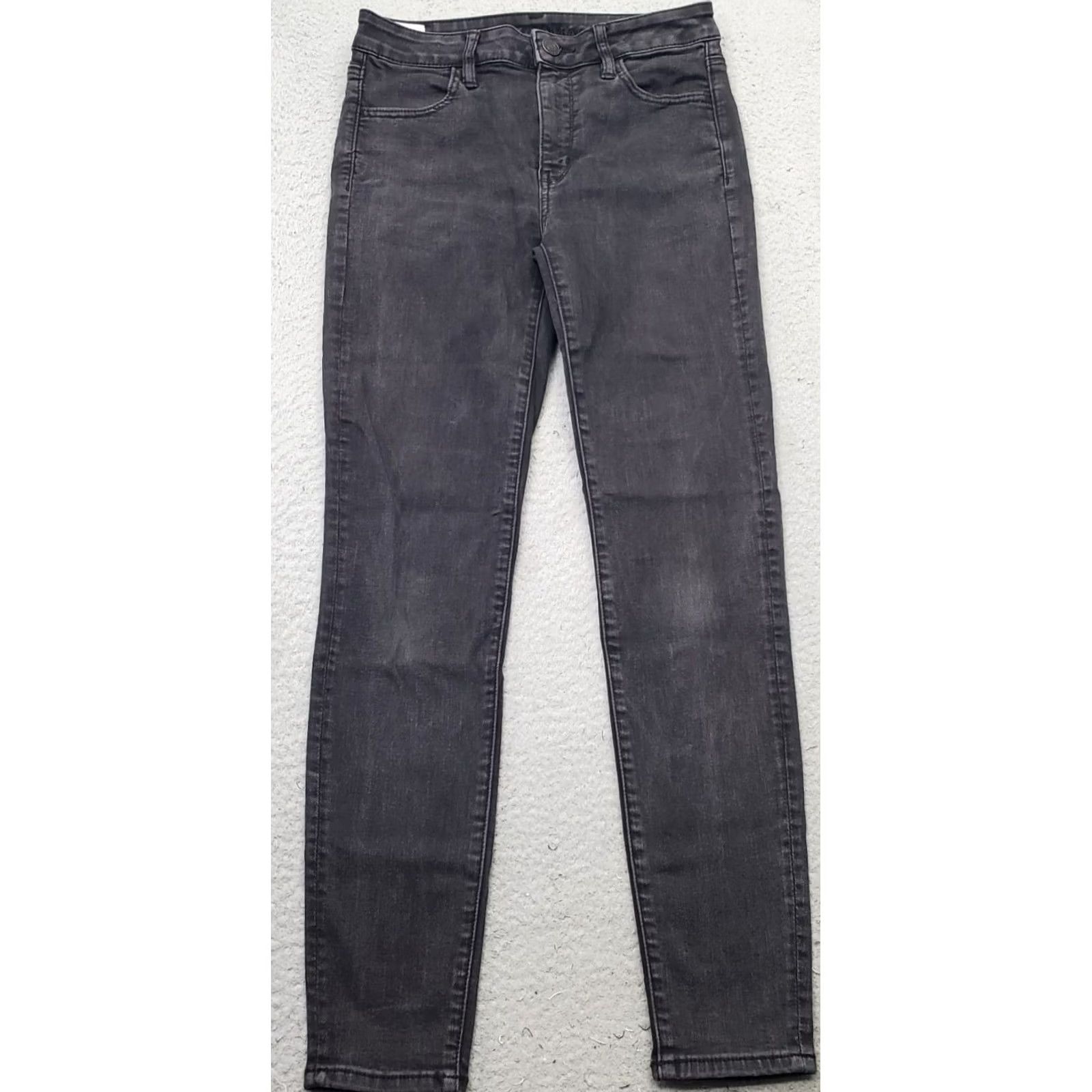 American Eagle Outfitters American Eagle Outfitters Skinny Jeans Womens Size 6 Black Denim Stretch Dark Wash Jeans Size 28" / US 6 / IT 42 - 2 Thumbnail