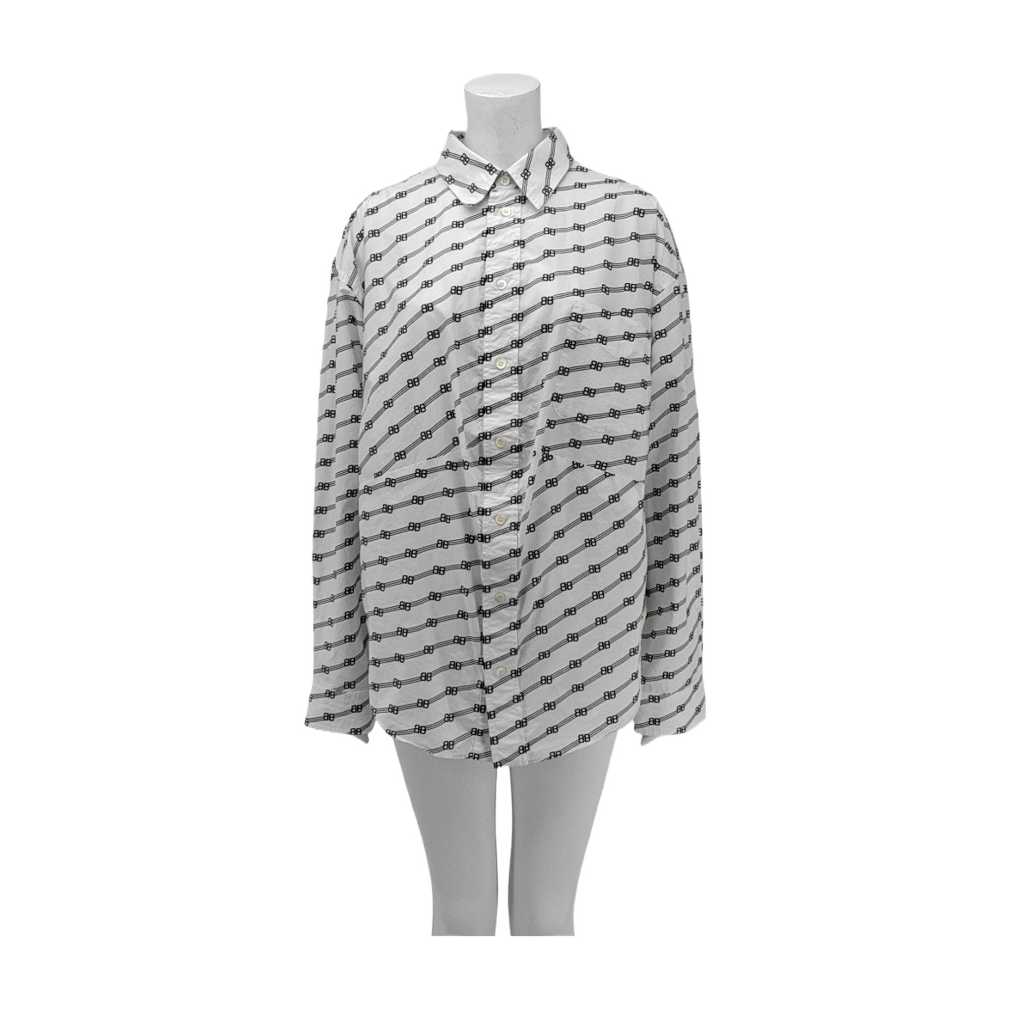 Balenciaga Balenciaga BB Monogram Button Up Shirt Size 34 Size XXS / US 00 / IT 34 - 1 Thumbnail