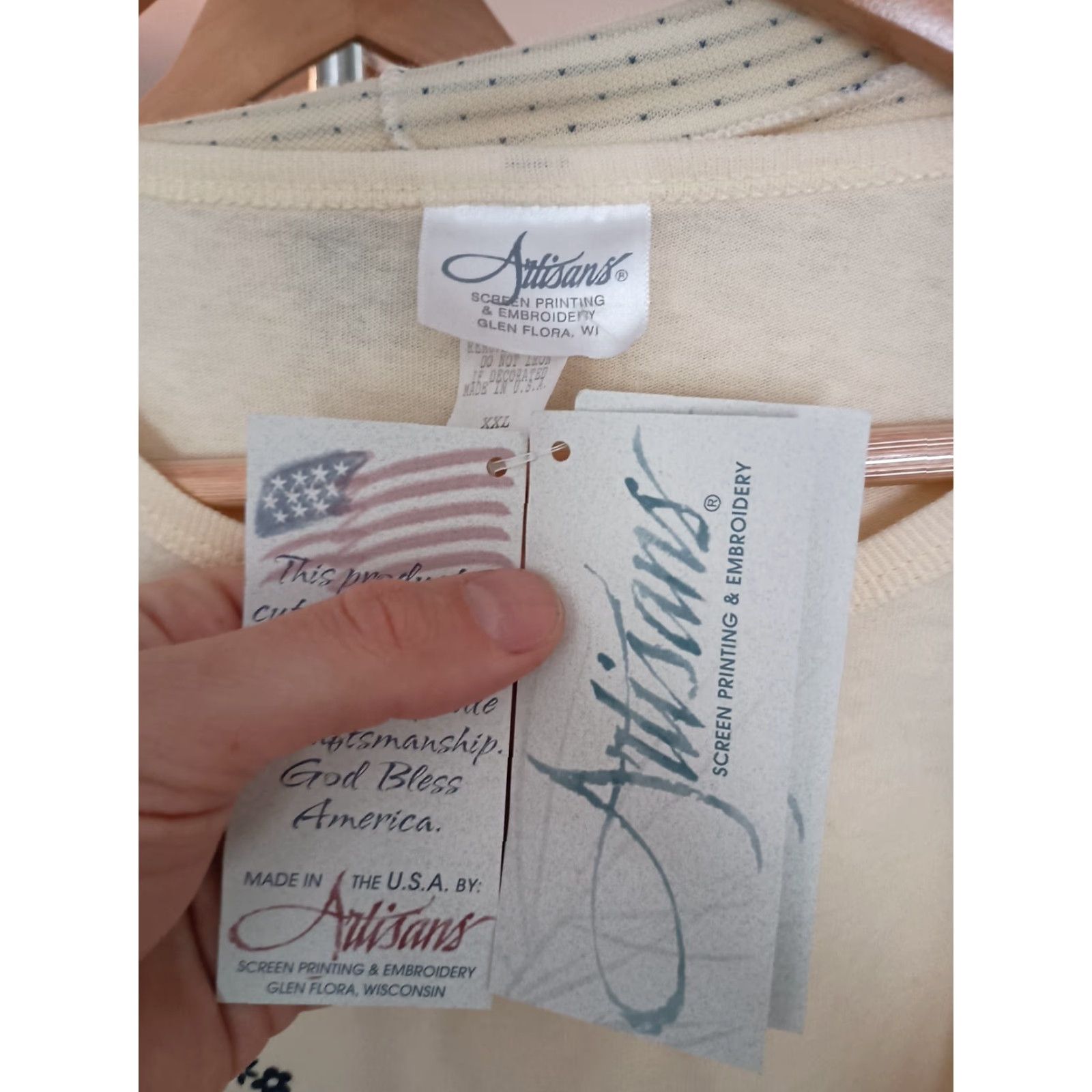 Vintage Nwt Artisans Made In USA Ladies Zip Up Hoodie And T-shirt Combo Lot XL Yellow Full Zip Womens Hoodie T-shirt USA 2 Piece Set XL Size XL / US 12-14 / IT 48-50 - 3 Thumbnail