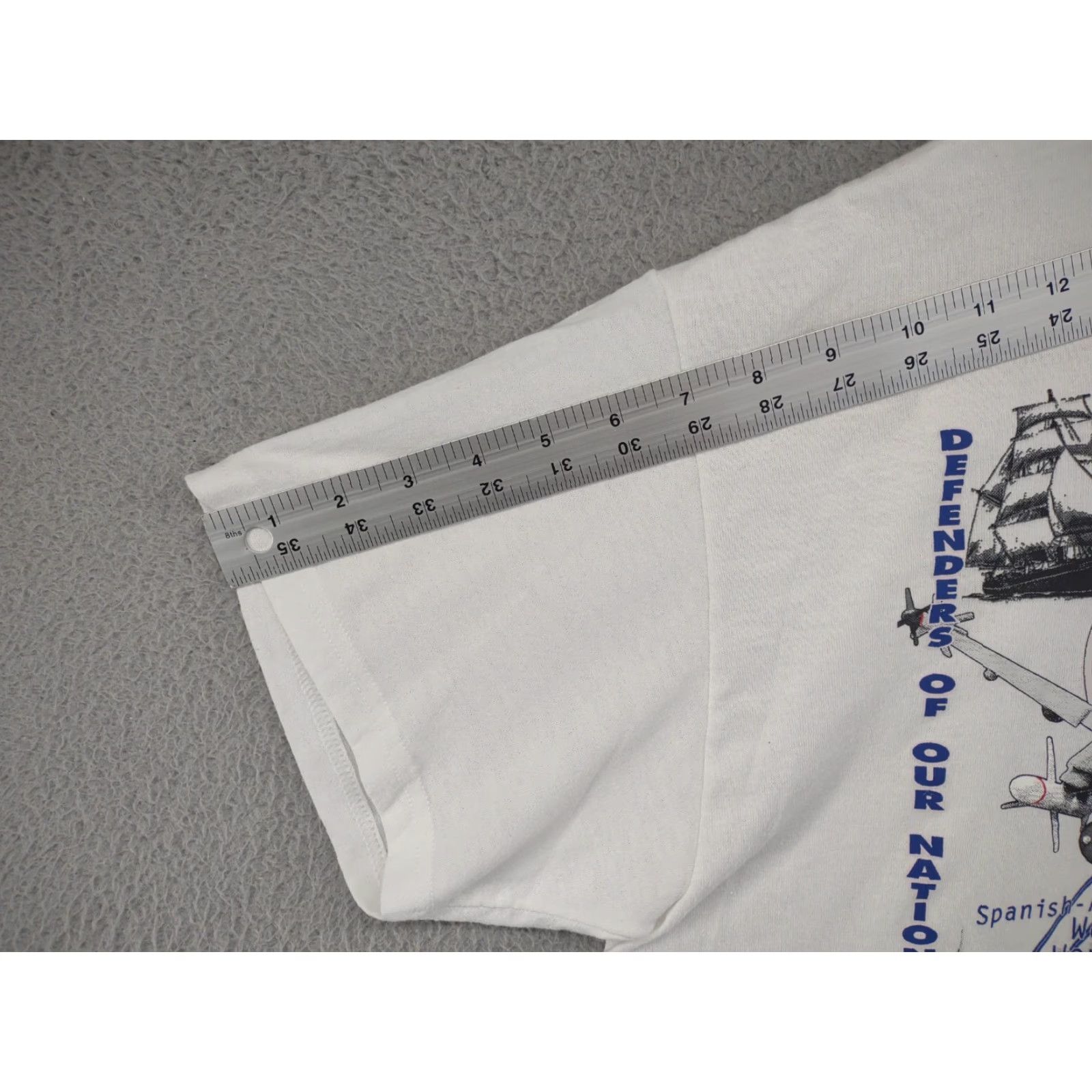 Jerzees VINTAGE United States Navy Graphic T-Shirt Men L Jerzees White Cotton Air Waves Navy Graphic Print 90s Size US L / EU 52-54 / 3 - 7 Thumbnail