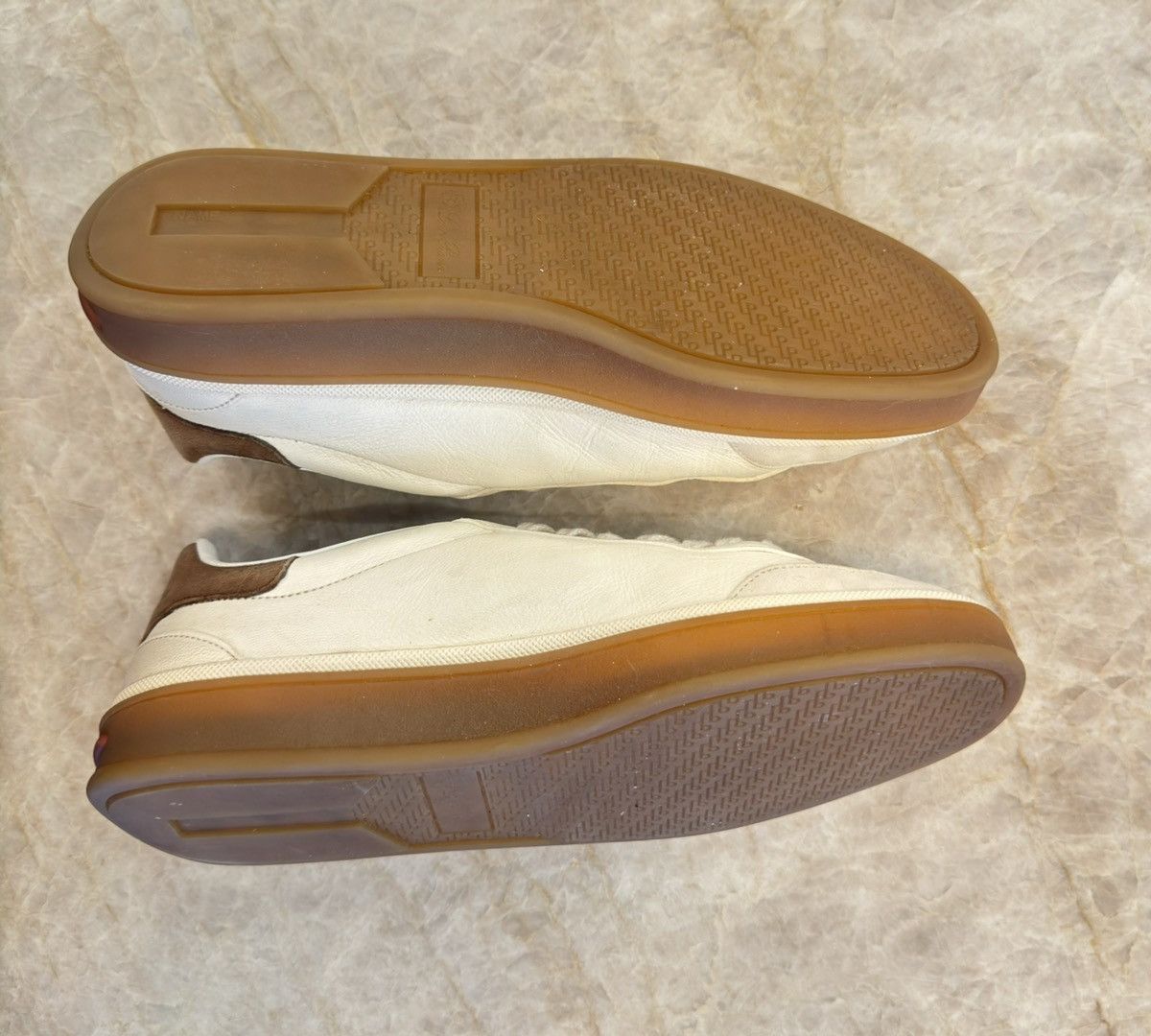Loro Piana Loro piano - tennis walk suede trimmed leather sneakers Size US 6 / IT 36 - 4 Thumbnail