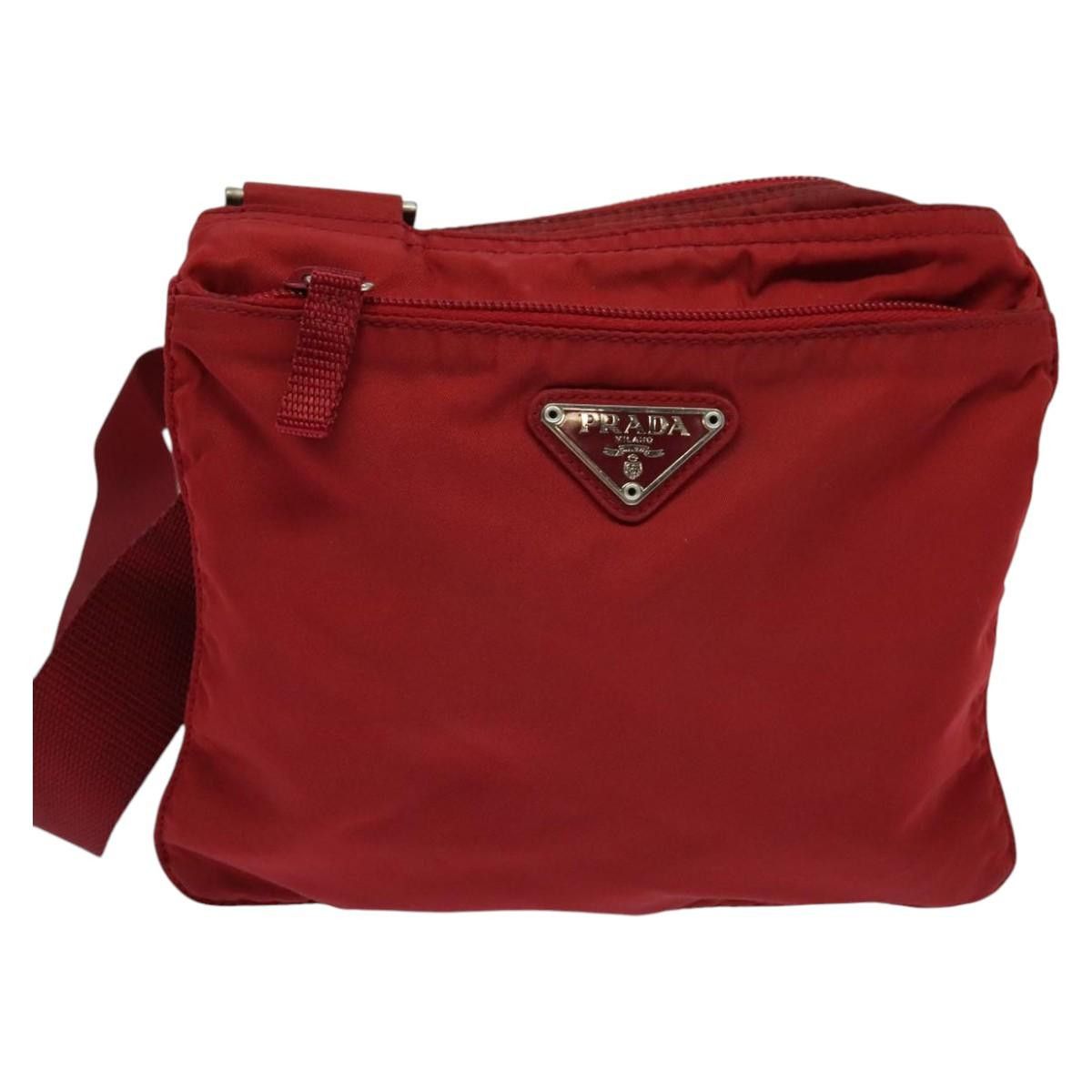 Prada Re-Nylon Red Synthetic Shoulder Bag (Pre-Owned) Size ONE SIZE - 1 Thumbnail
