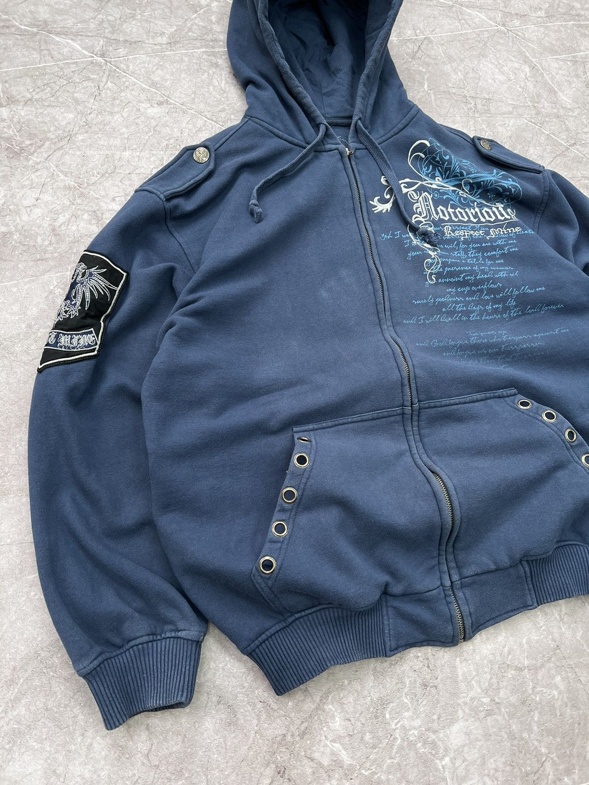 Affliction × If Six Was Nine Vintage Y2K Affliction Hoodie Skull Grunge Cybergoth Biker Size US L / EU 52-54 / 3 - 2 Thumbnail