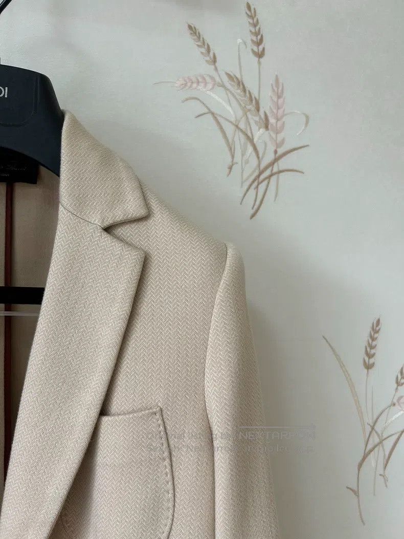 Loro Piana Loro Piana Cream silk cotton blazer Size S / US 4 / IT 40 - 5 Thumbnail
