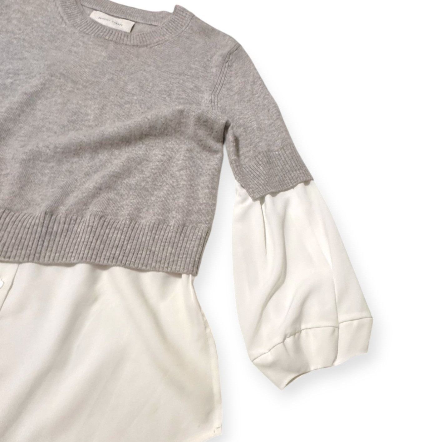 Brochu Walker BROCHU WALKER The Ebella Layered Crew Sweater Size M, Gray/ Size M / US 6-8 / IT 42-44 - 8 Thumbnail