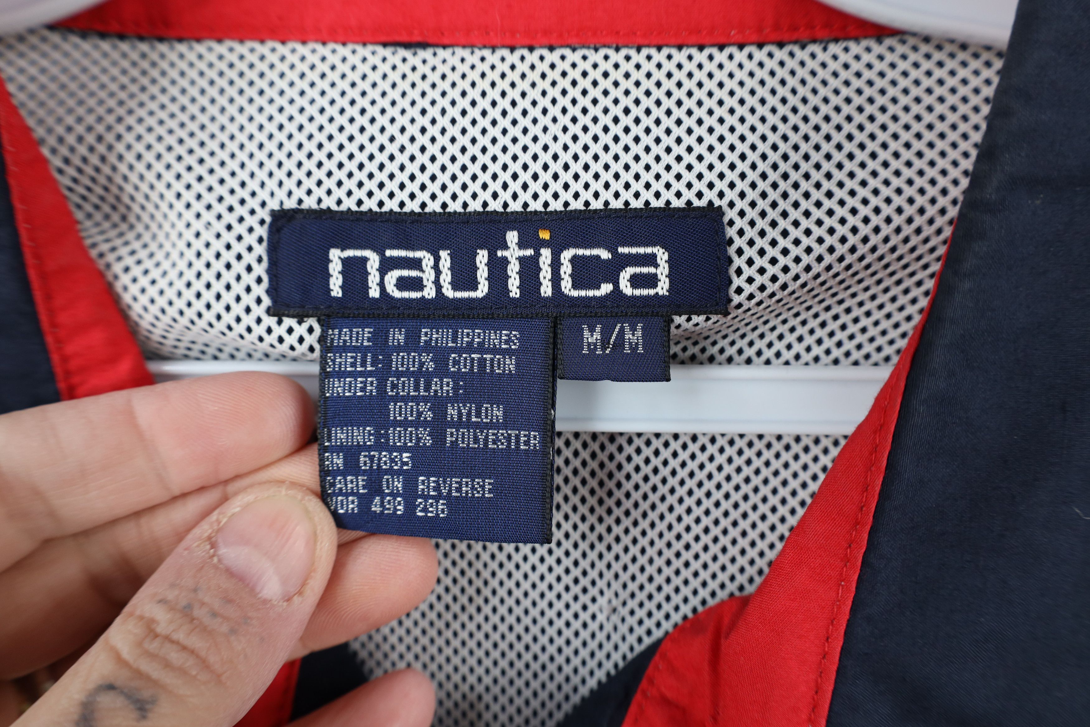 Nautica × Vintage Vintage 90s Nautica Distressed Spell Sailing Bomber Jacket Size US M / EU 48-50 / 2 - 9 Thumbnail