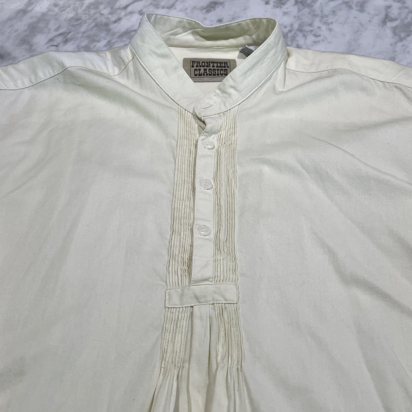 Vintage VINTAGE Frontier Classics Western Shirt Button-Up Men’s Large Yellow Long Sleeve Cotton Size US L / EU 52-54 / 3 - 3 Thumbnail