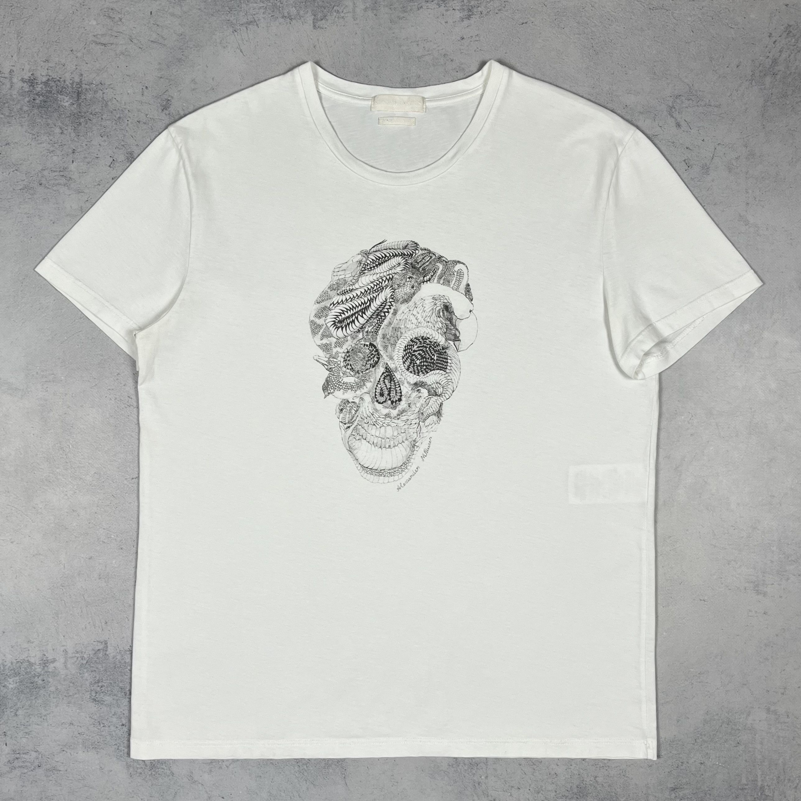 Alexander McQueen Alexander McQueen Snake Skulls Big Logo T Shirt Size US L / EU 52-54 / 3 - 2 Thumbnail