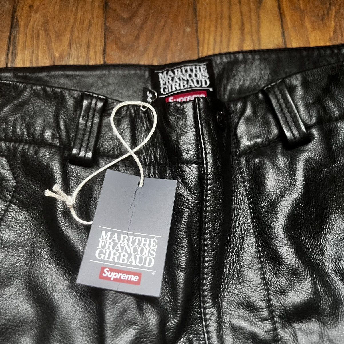 Supreme Supreme Girbaud Shuttle Tape Leather Cargo Pant Black 34 L Size US 34 / EU 50 - 2 Thumbnail