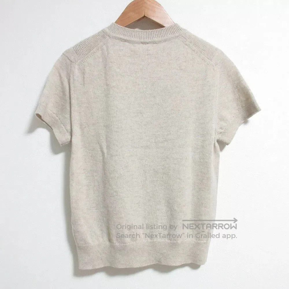 Hermes Hermes Beige Cashmere Short Sleeve Sweater. Size S / US 4 / IT 40 - 2 Thumbnail