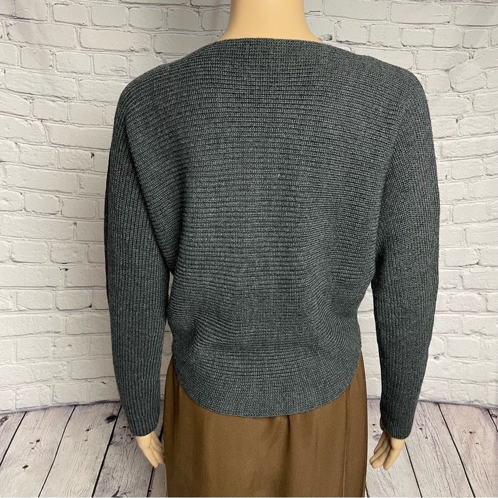 Elie Tahari Tahari Wool Blend Dark Grey Ribbed Sweater Size XS Size XS / US 0-2 / IT 36-38 - 4 Thumbnail