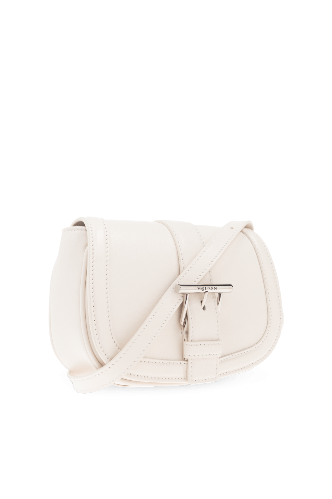 Alexander McQueen MCQUEEN T-Bar Mini White Leather Shoulder Bag Size ONE SIZE - 3 Thumbnail