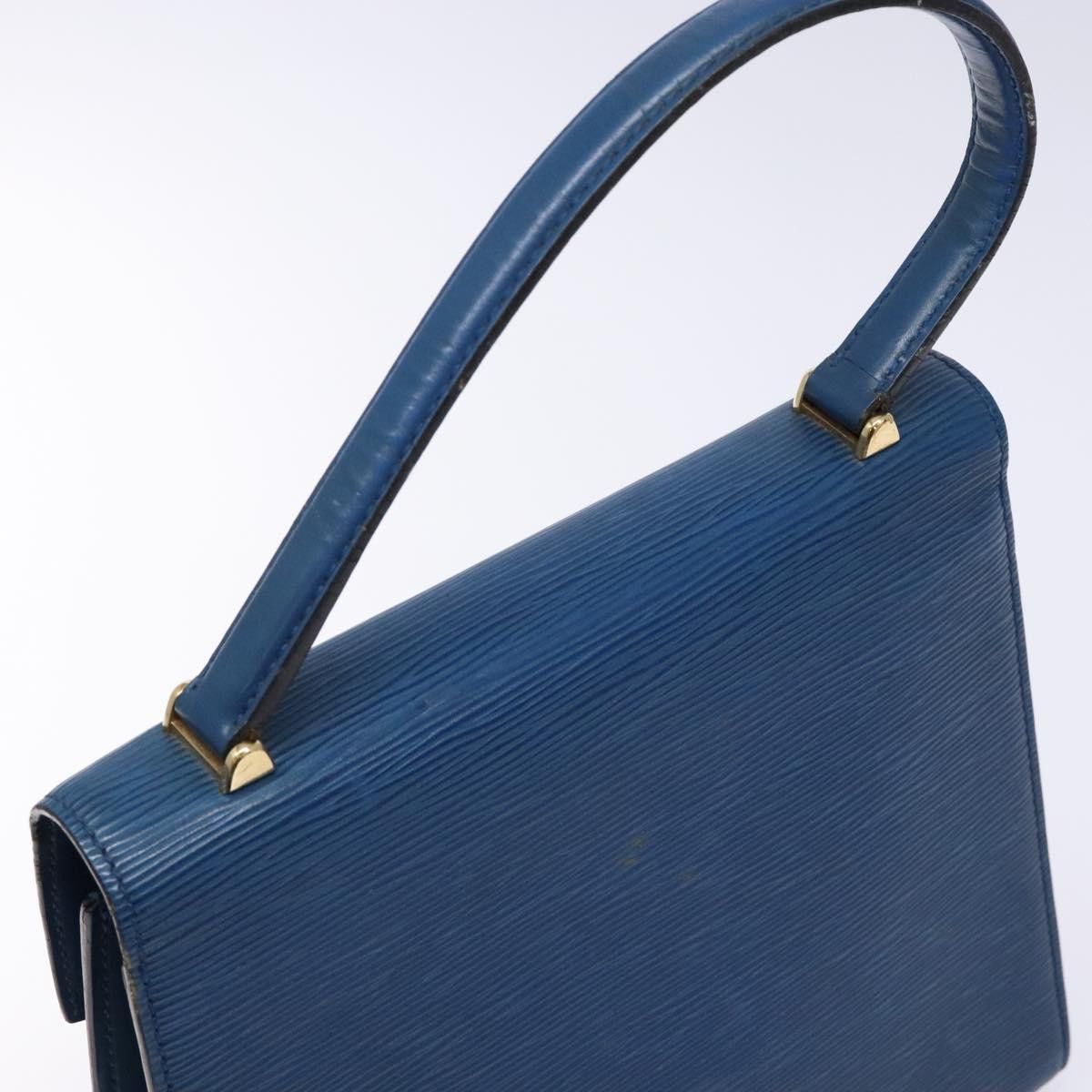 Louis Vuitton LOUIS VUITTON Epi Malesherbes Hand Bag Blue M52375 Size ONE SIZE - 6 Thumbnail