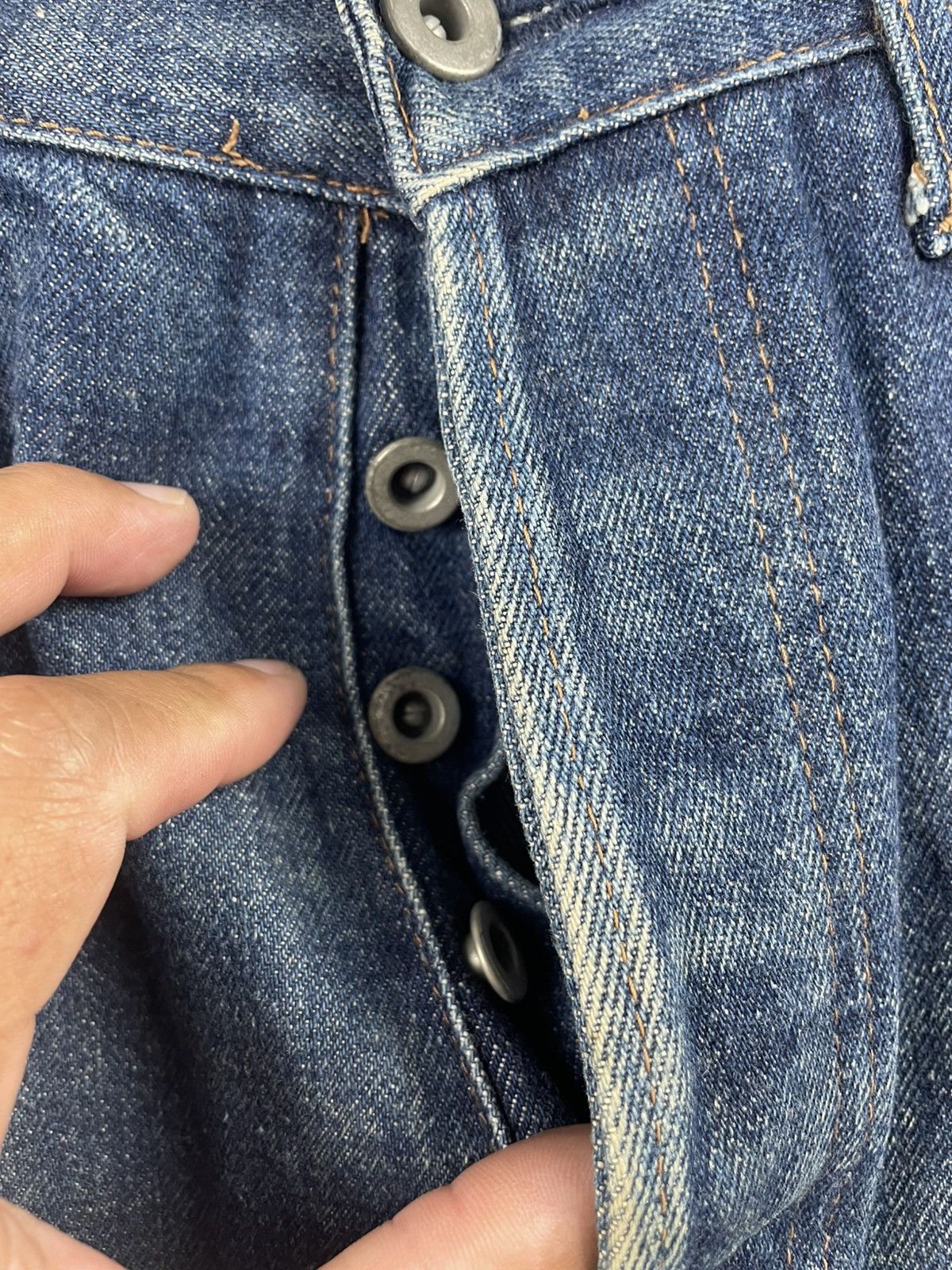 Japanese Brand Vintage Selvedge Denimland State by Virus Branded Size US 30 / EU 46 - 8 Thumbnail