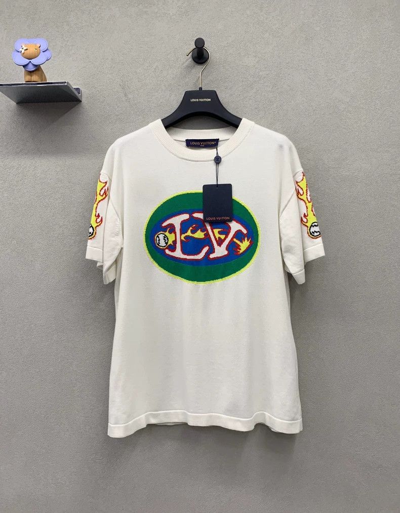 Louis Vuitton Louis Vuitton Baseball fire jacquard round neck short sleev Size US S / EU 44-46 / 1 - 1 Thumbnail