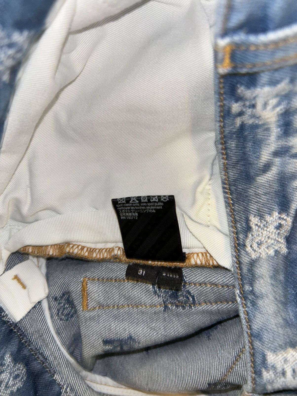 Amiri AMIRI Blue M.A. Paisley Jeans Size 31 Size US 31 - 8 Thumbnail