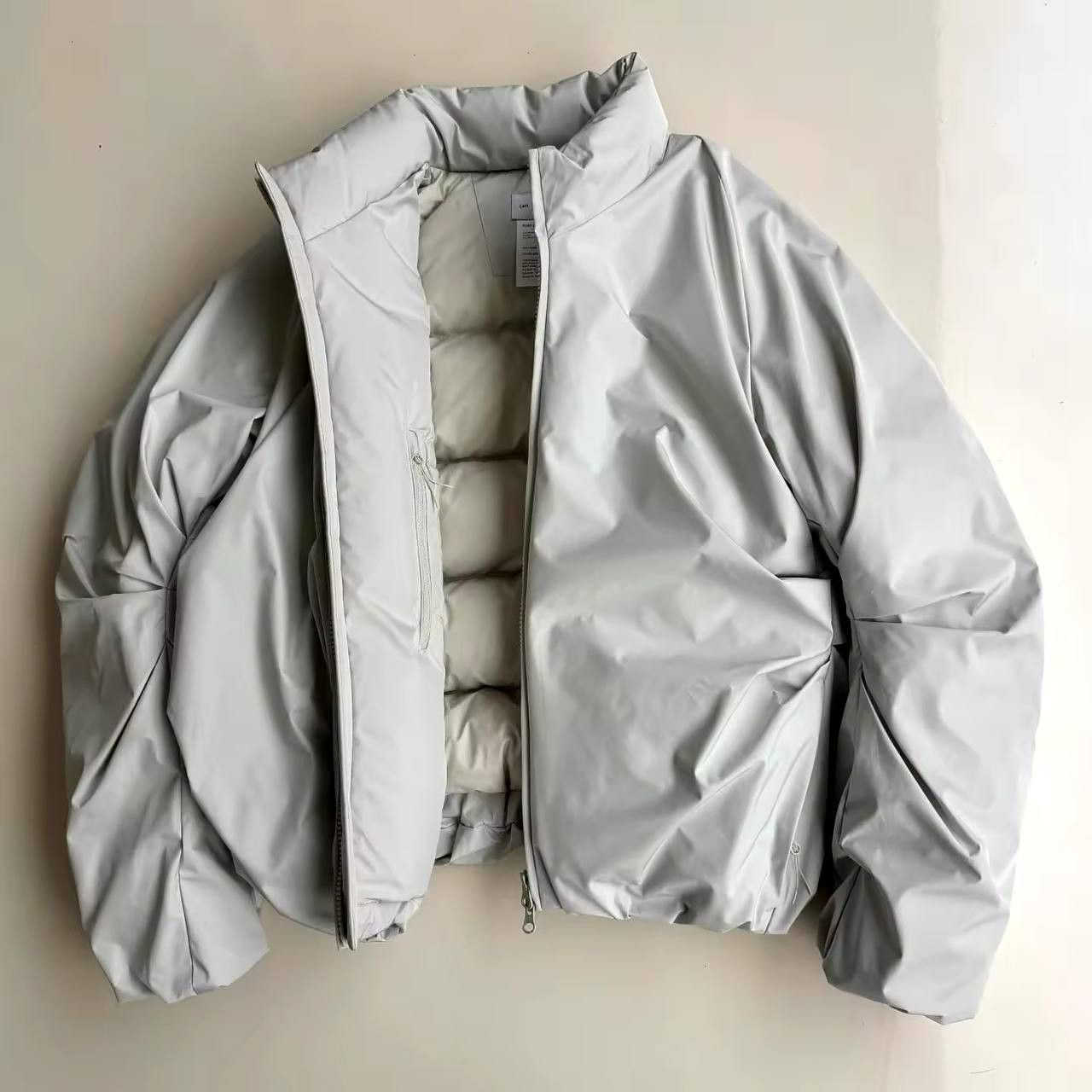 Japanese Brand × Vintage monochrome warm down jacket y2k with double zipper Size US L / EU 52-54 / 3 - 2 Thumbnail