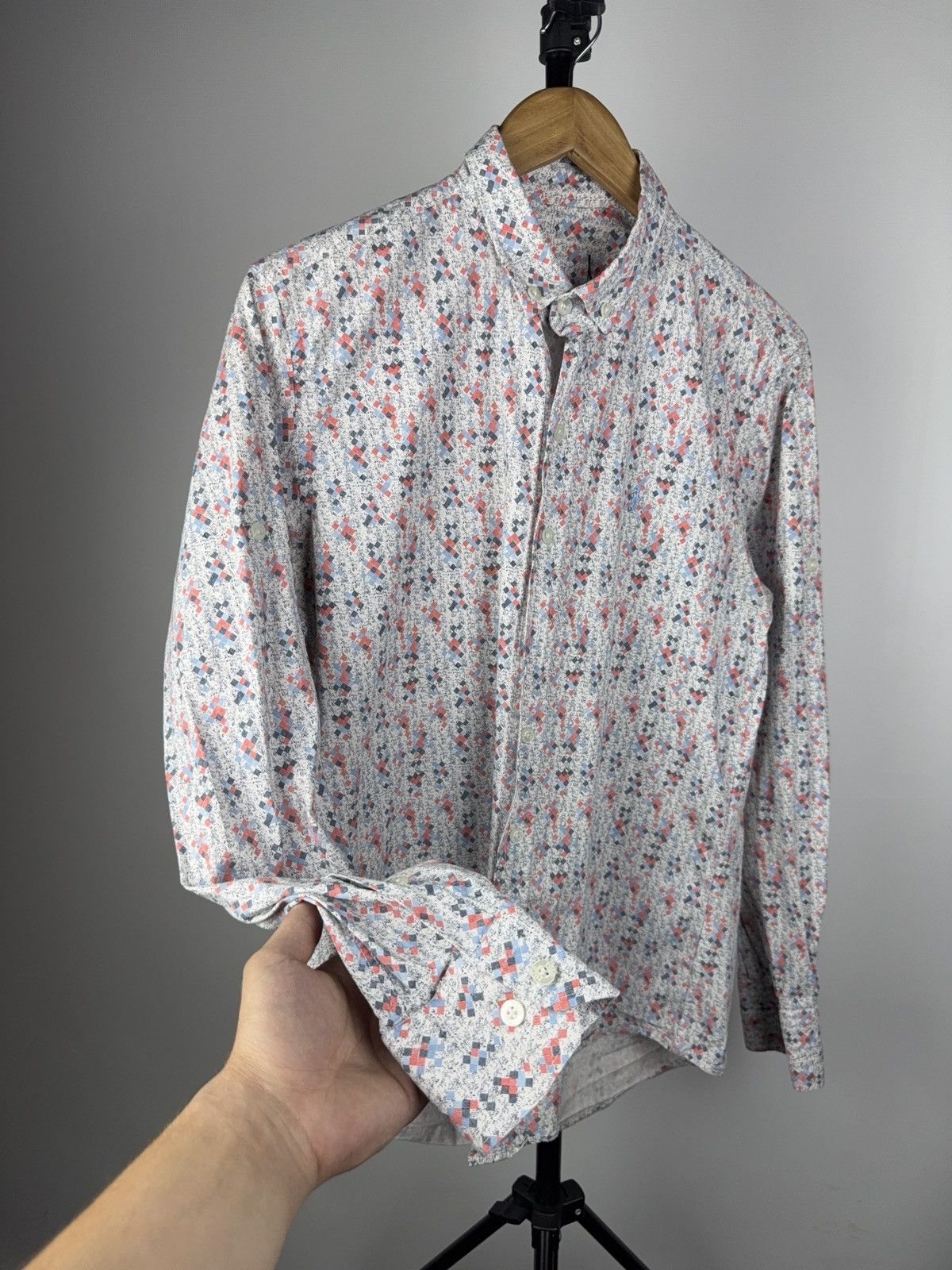 Polo Ralph Lauren Vintage 00s Monogram Print Polo Ralph Lauren PRL Shirt Size US M / EU 48-50 / 2 - 2 Thumbnail