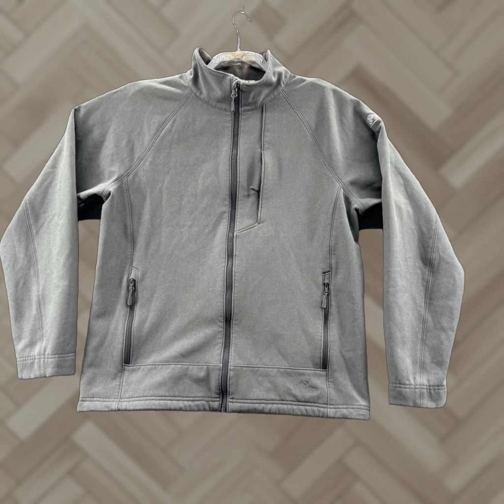 Vintage L.L. Bean Jacket M Gray Full Zip Softshell Polyester Men Size US M / EU 48-50 / 2 - 1 Thumbnail