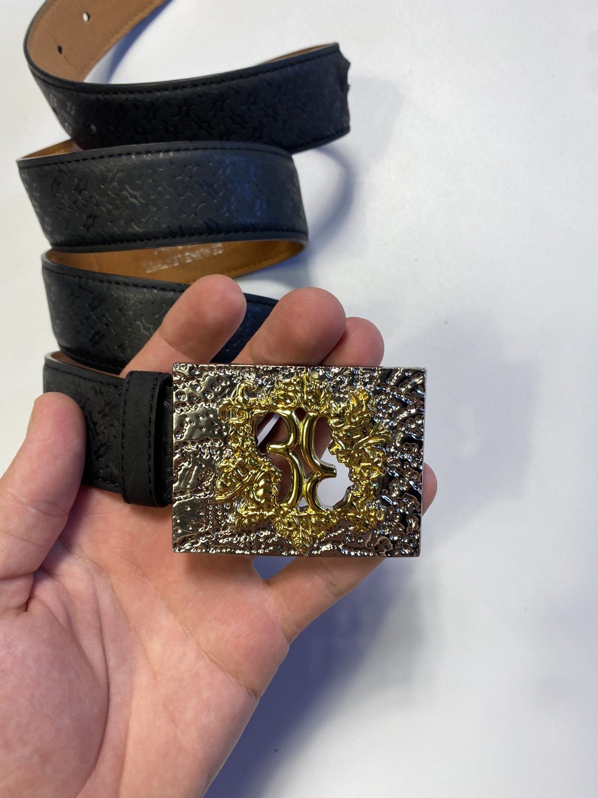 Billionaire Couture Billionaire Metal Buckle Monogram Belt Y2k Hype Size ONE SIZE - 3 Thumbnail