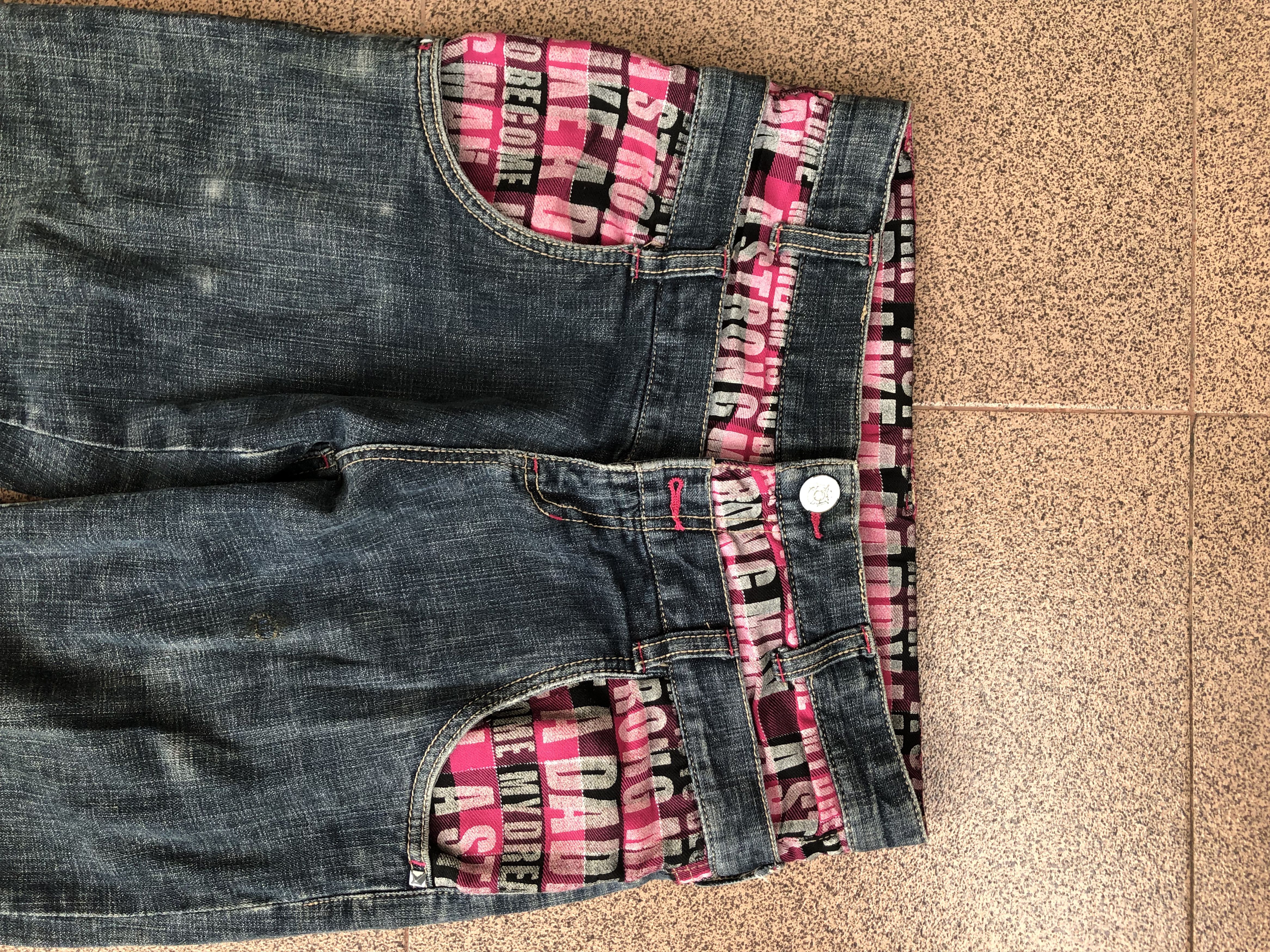 If Six Was Nine Rongman Double Waist Jeans Vkei Style Y2k Japanese Size US 28 / EU 44 - 7 Thumbnail