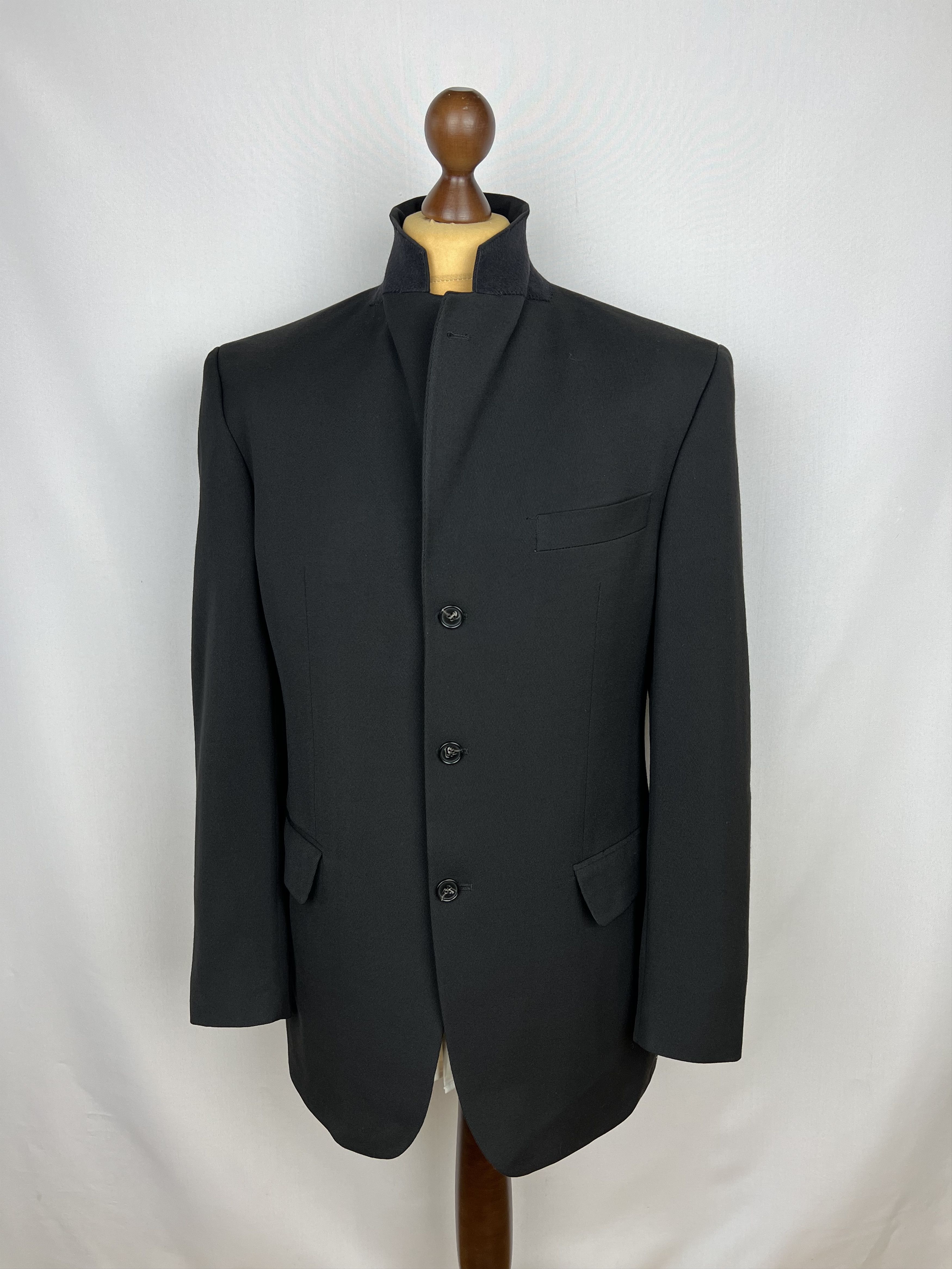 Yves Saint Laurent Vintage Solid Classic-Fit Wool Sport Coat Blazer Size 42R - 2 Thumbnail