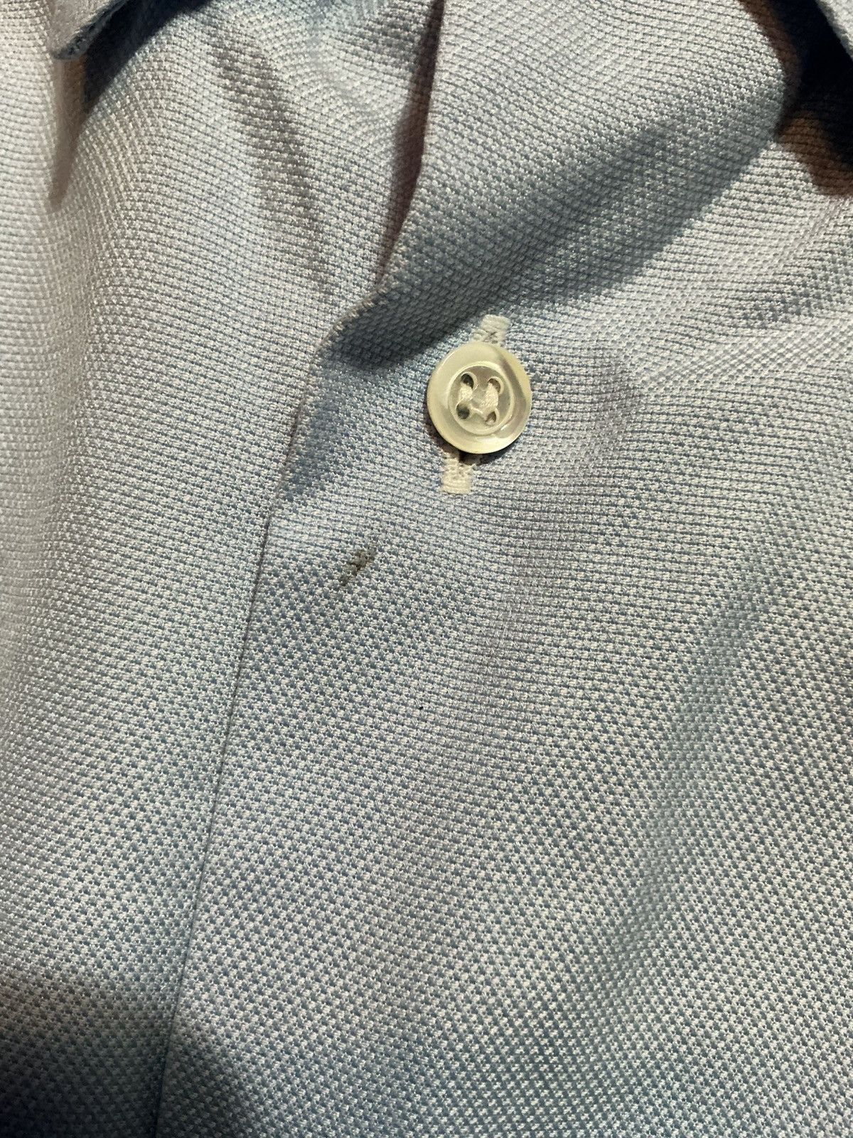 Armani Collezioni Armani Collezioni Made In Italy Blue Button Dress Shirt Size US XL / EU 56 / 4 - 8 Thumbnail