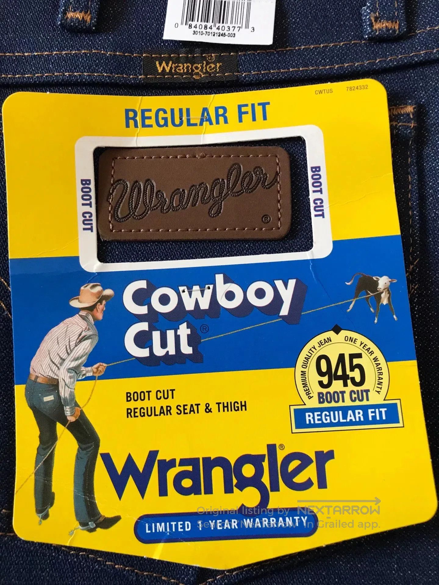 Wrangler Wrangler 945 Bootcut Jeans 35x30. Size US 35 - 7 Thumbnail