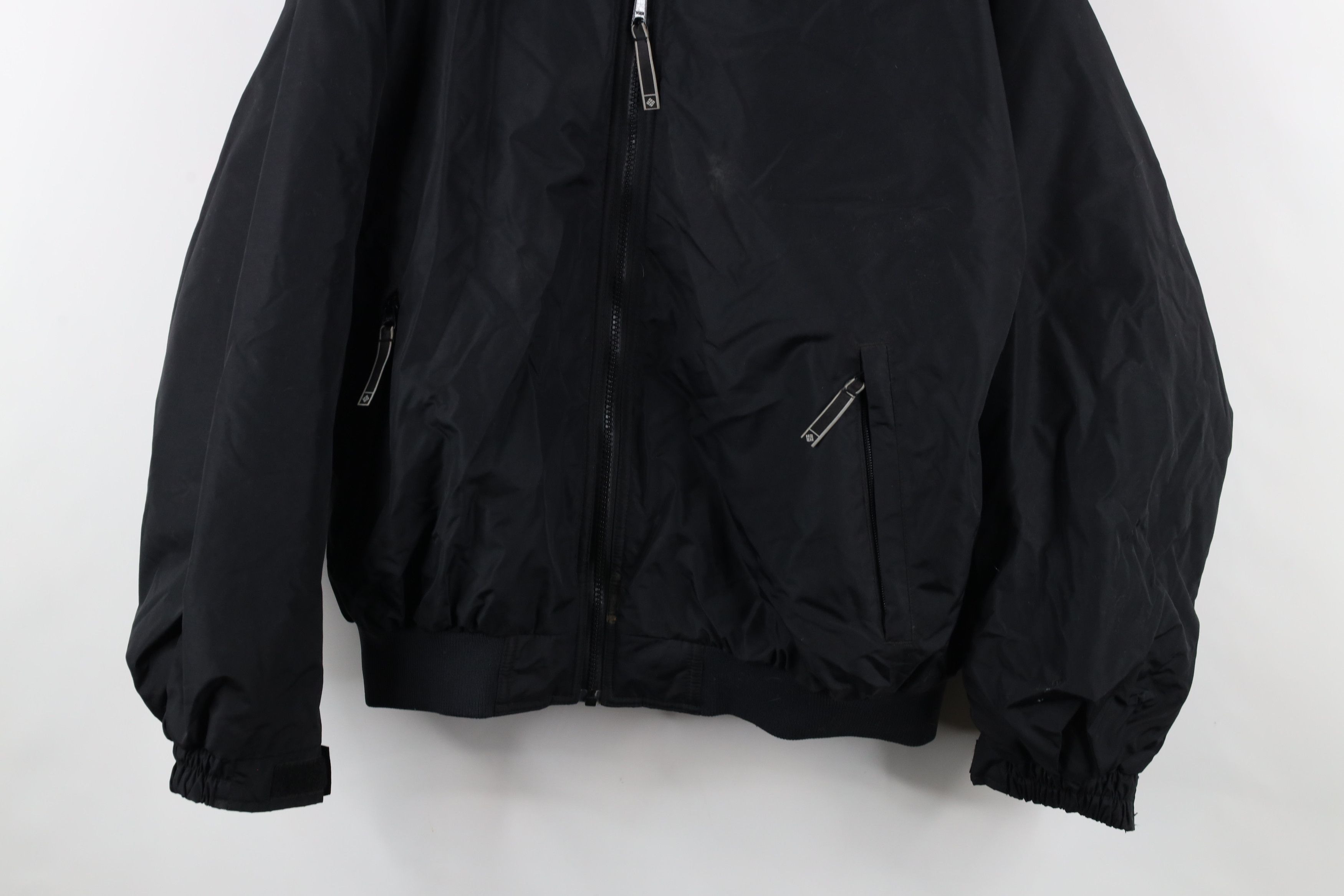 Columbia × Vintage Vintage Columbia Spell Out Fleece Lined Bomber Jacket Black Size US L / EU 52-54 / 3 - 3 Thumbnail
