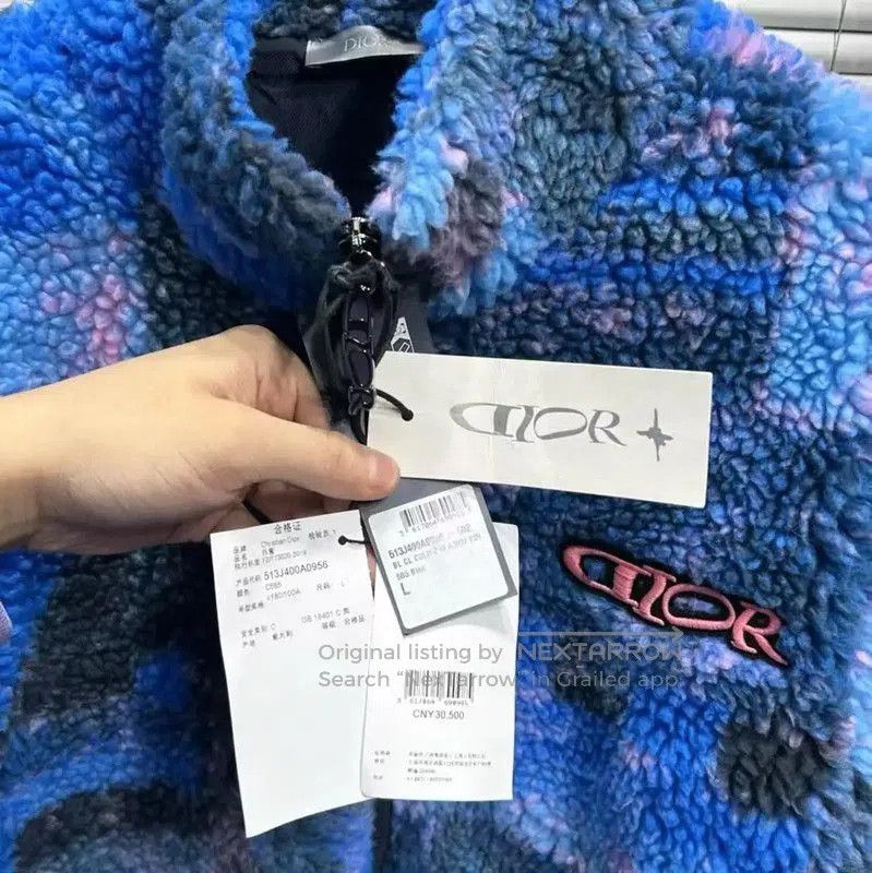 Dior Dior Blue Fleece Jacket for Men . Size US L / EU 52-54 / 3 - 3 Thumbnail