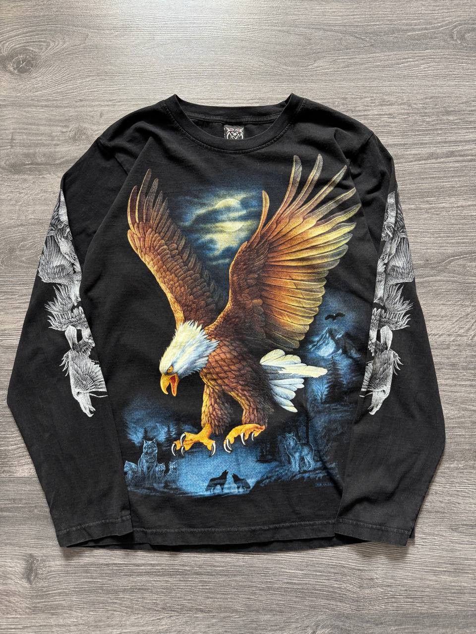 Affliction Vintage Eagle Graphic Long Sleeve T-Shirt Double Sided Size US M / EU 48-50 / 2 - 3 Thumbnail