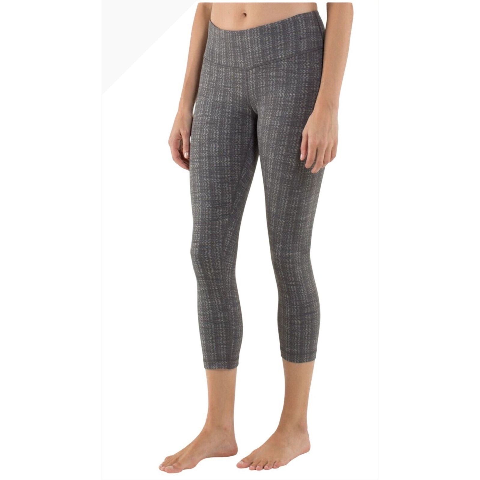 Lululemon Lululemon Wunder Under Crop Yoga Leggings Gray Ziggy Wee 4 Size 27" / US 4 / IT 40 - 2 Thumbnail