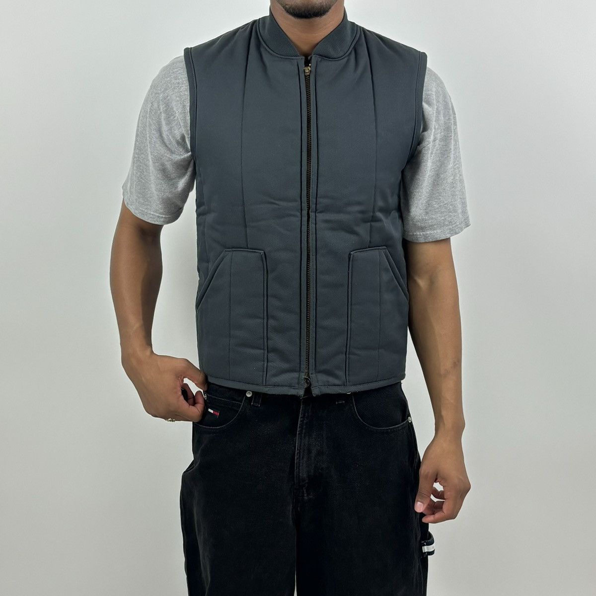 Japanese Brand × Vintage vintage 90s Utility Workwear zip-up vest Size US S / EU 44-46 / 1 - 5 Thumbnail