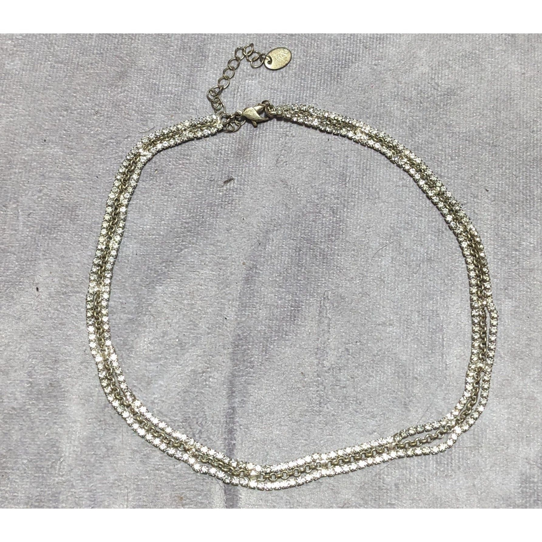 Other Claire's Silver Multilayer Rhinestone Necklace Size ONE SIZE - 9 Thumbnail