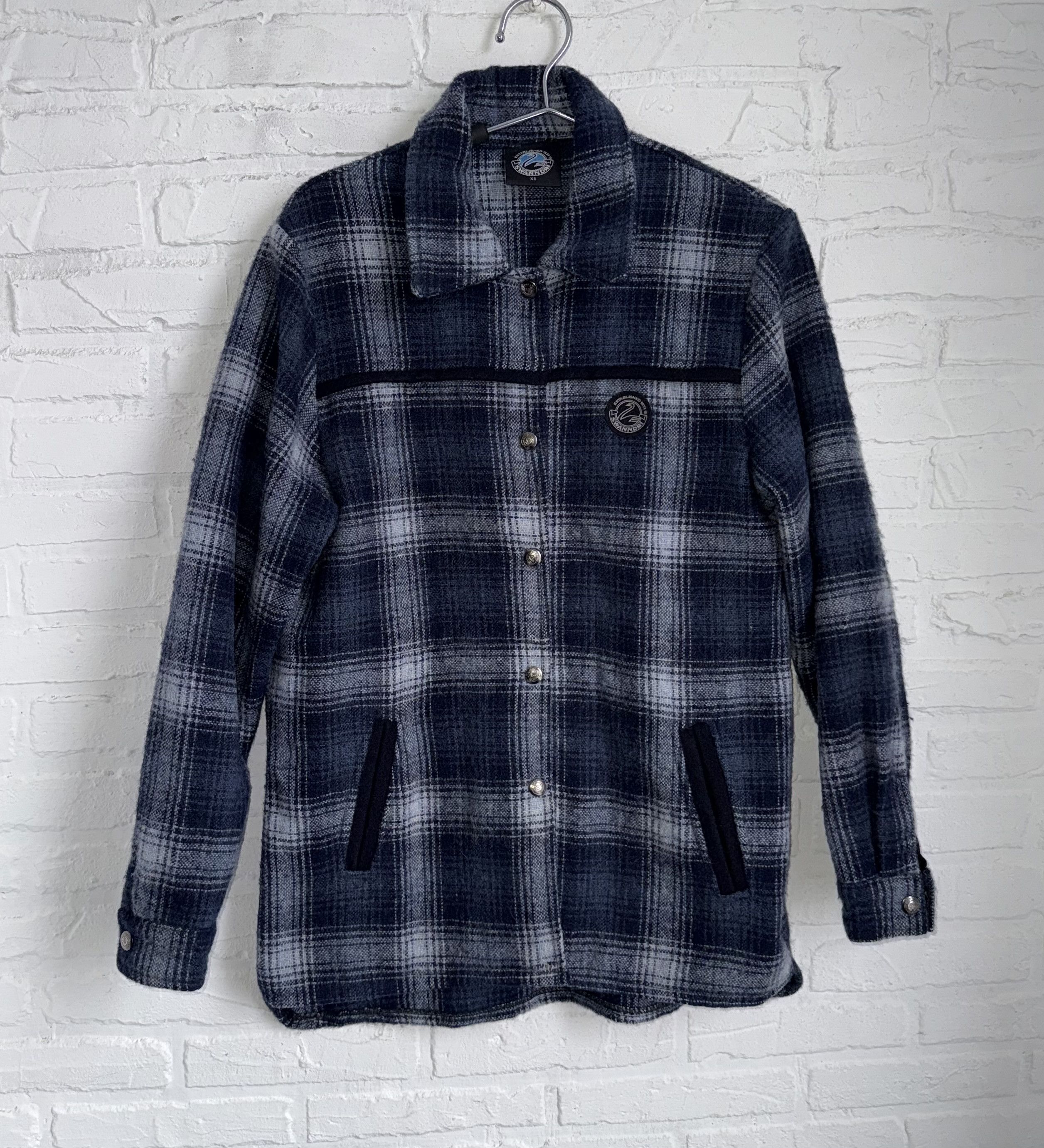 Other Vintage Swanndri Wool Shirt jacket Blue Plaid Overshirt Size US S / EU 44-46 / 1 - 1 Thumbnail