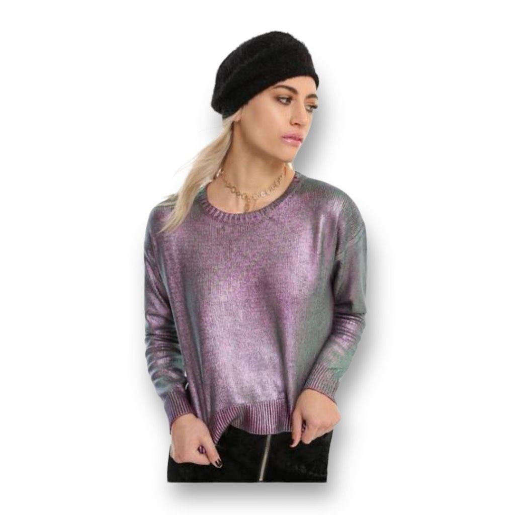 Other Hot Topic Iridescent Metallic Sweater Top Size Medium Size M / US 6-8 / IT 42-44 - 1 Thumbnail